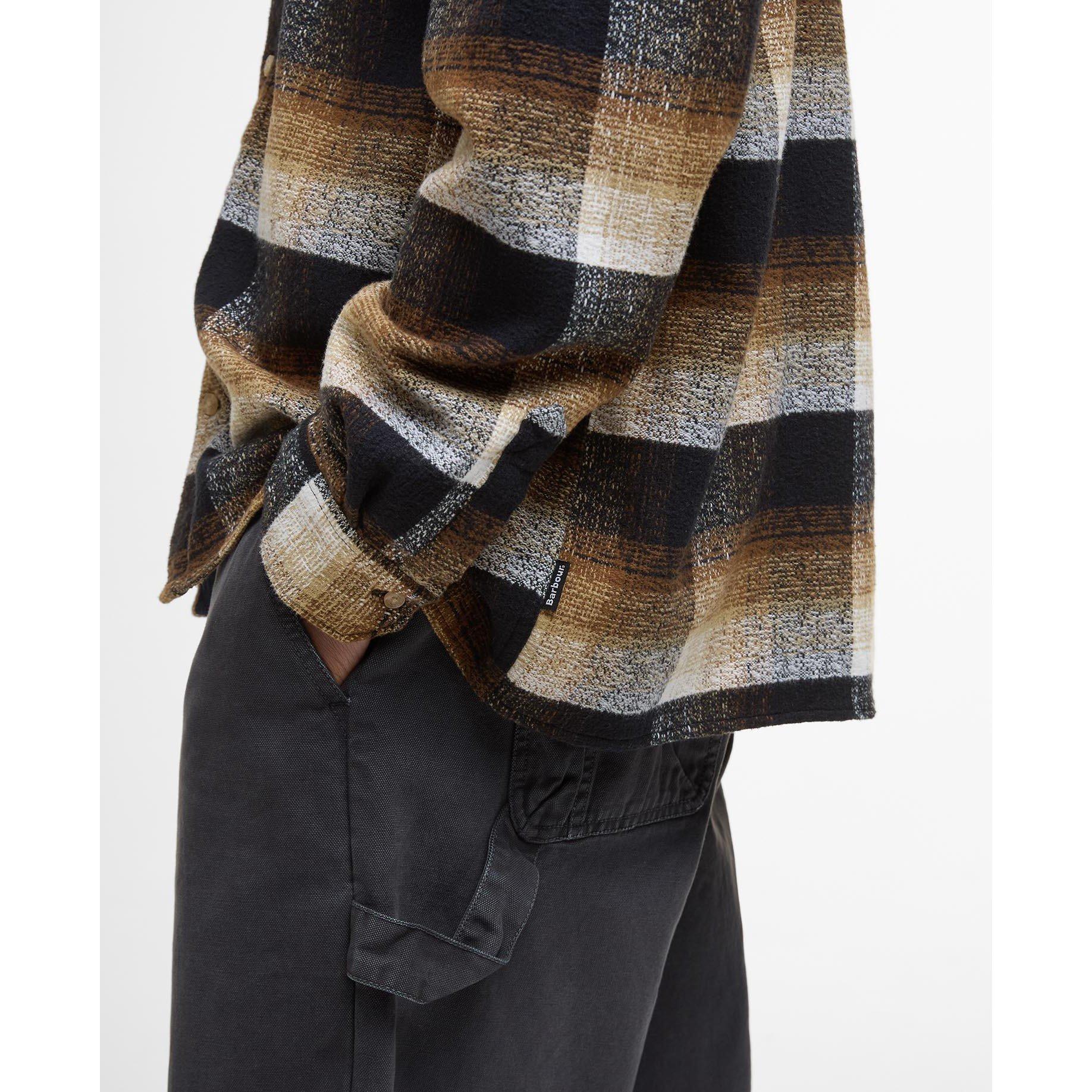 Black BK31 - Barbour - Men's B.Li Woodfort Long Sleeve Patterned Shirt - 4