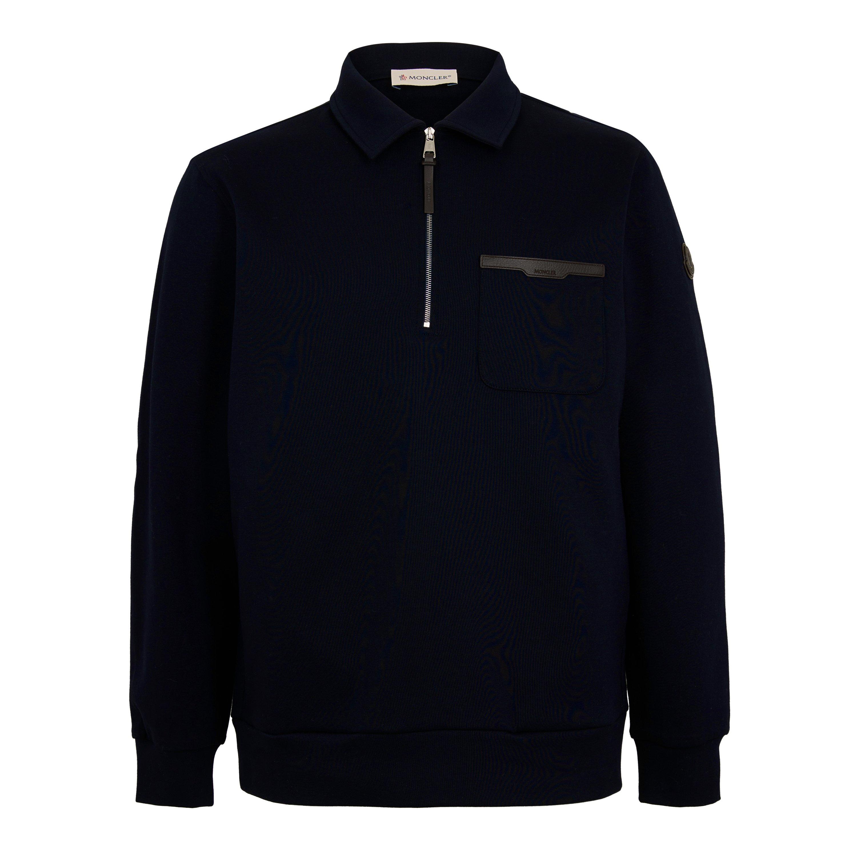 Moncler Men's Edit Zipped Quarter Zip Fleece | Flannels