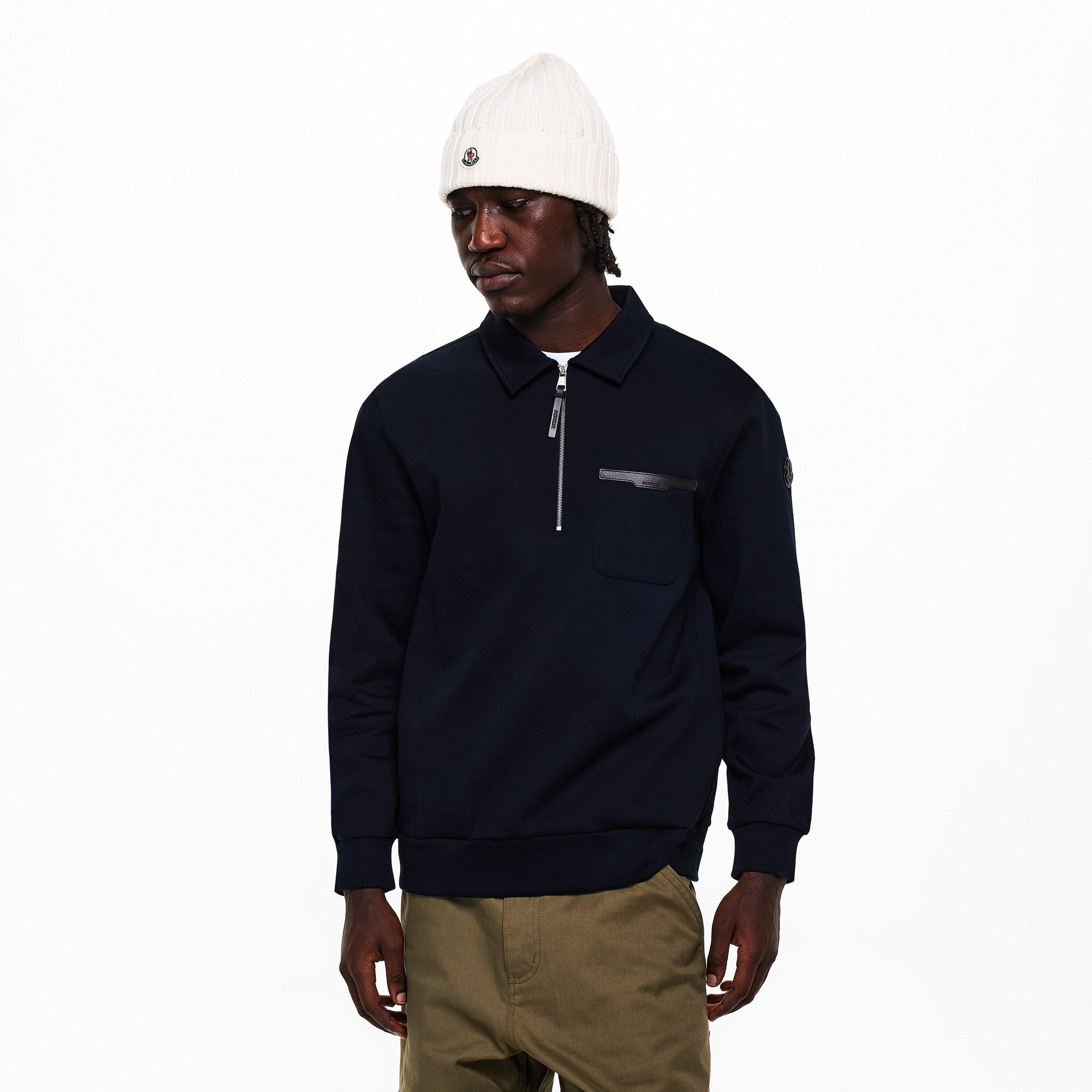 Navy 779 - Moncler - Men's Edit Zipped Quarter Zip Fleece - 3