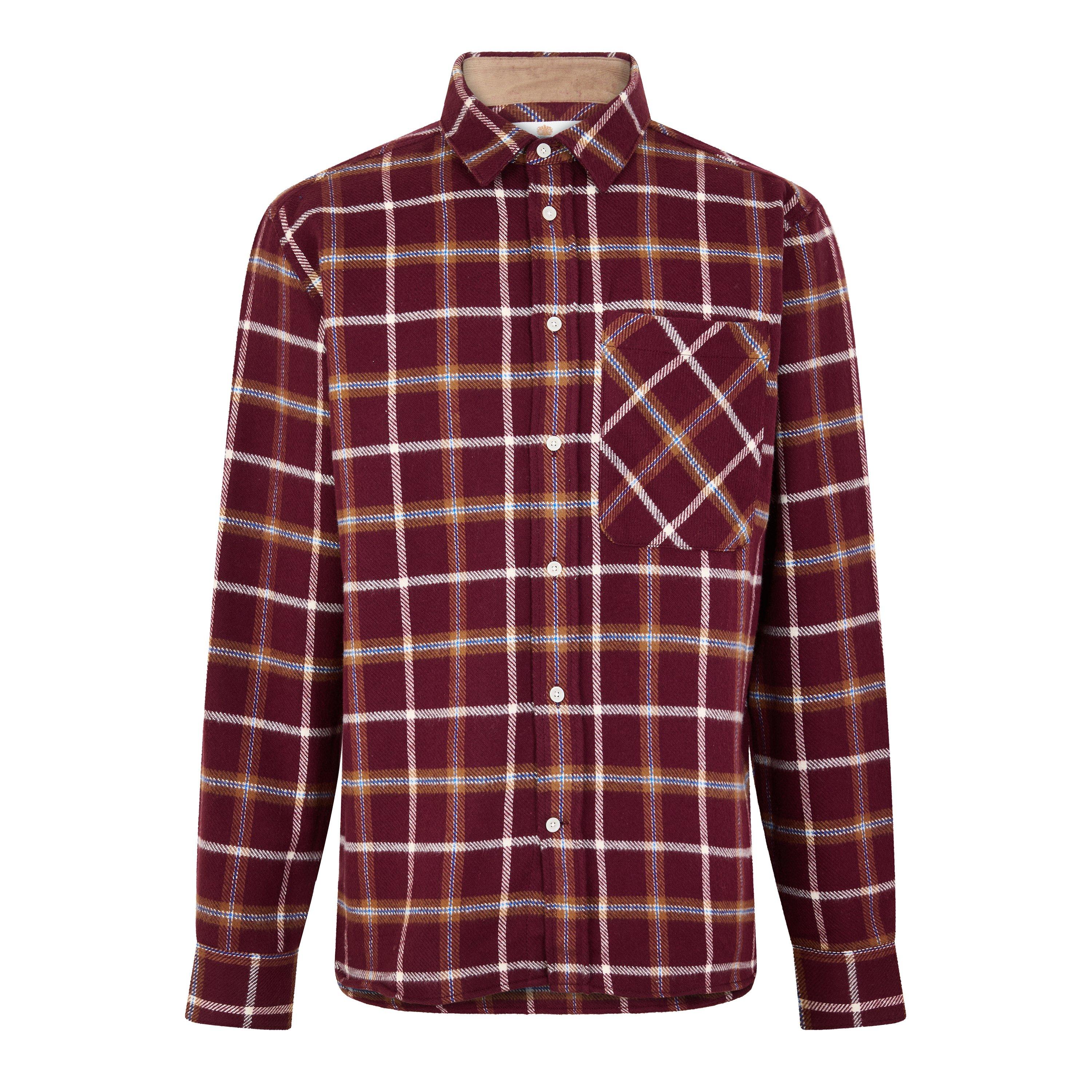 Barbour Men's Hetton Highland Check Long-Sleeve Shirt - Port - 2XL
