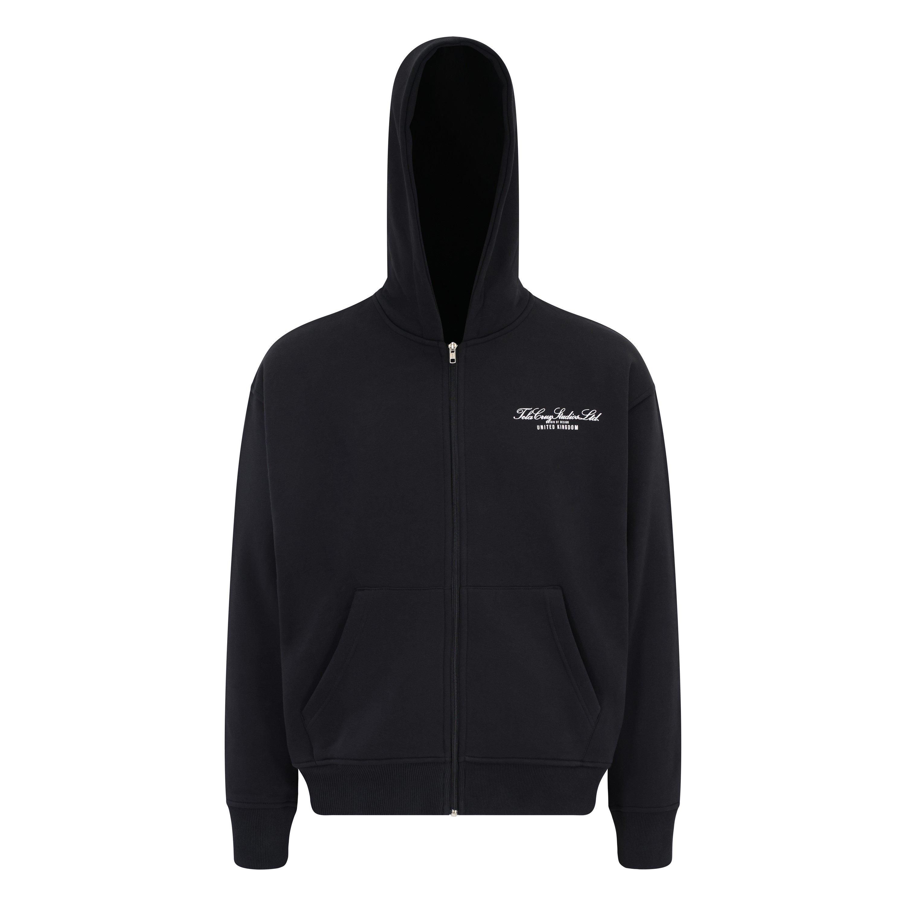 Negro - Tela Cruz - Men's Studio Full Zip Hoodie - 7