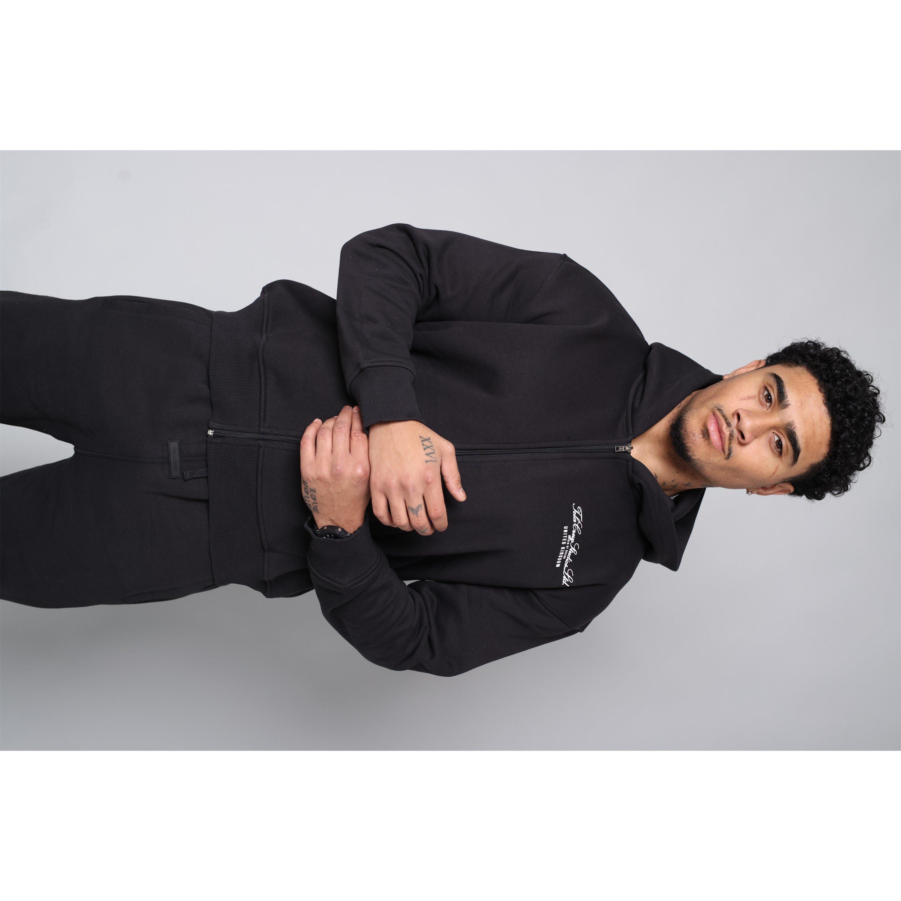 Negro - Tela Cruz - Men's Studio Full Zip Hoodie - 8