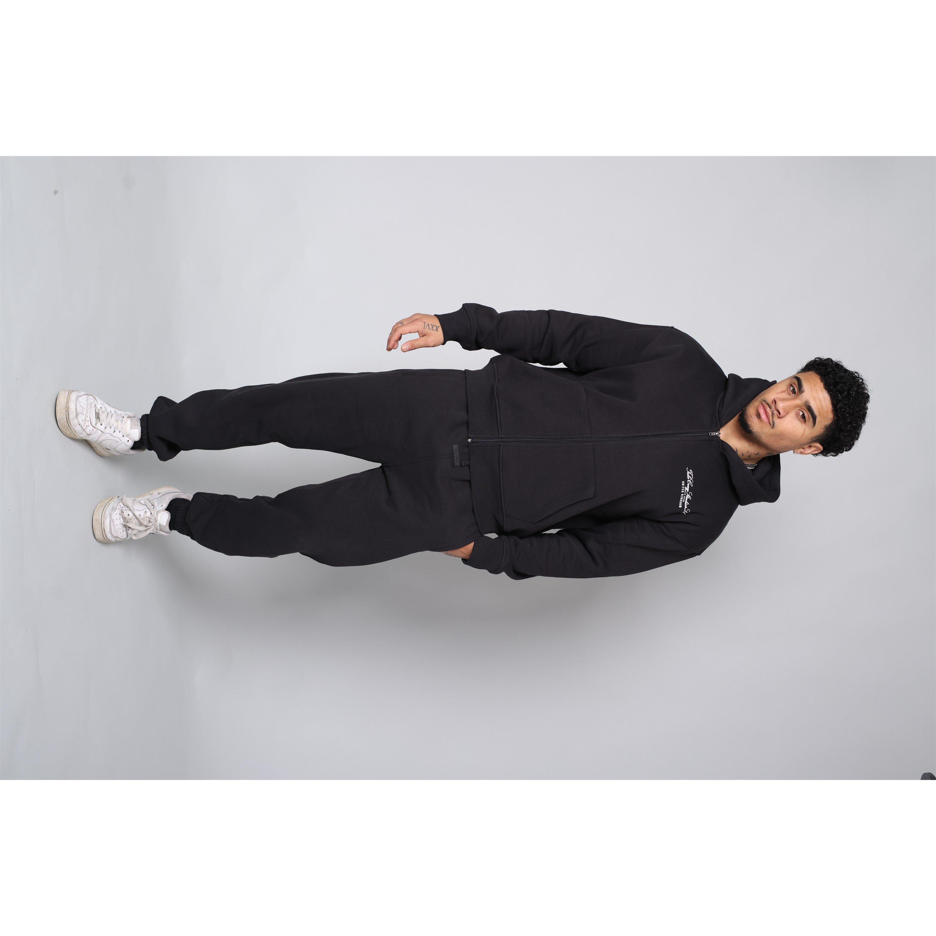 Negro - Tela Cruz - Men's Studio Full Zip Hoodie - 10