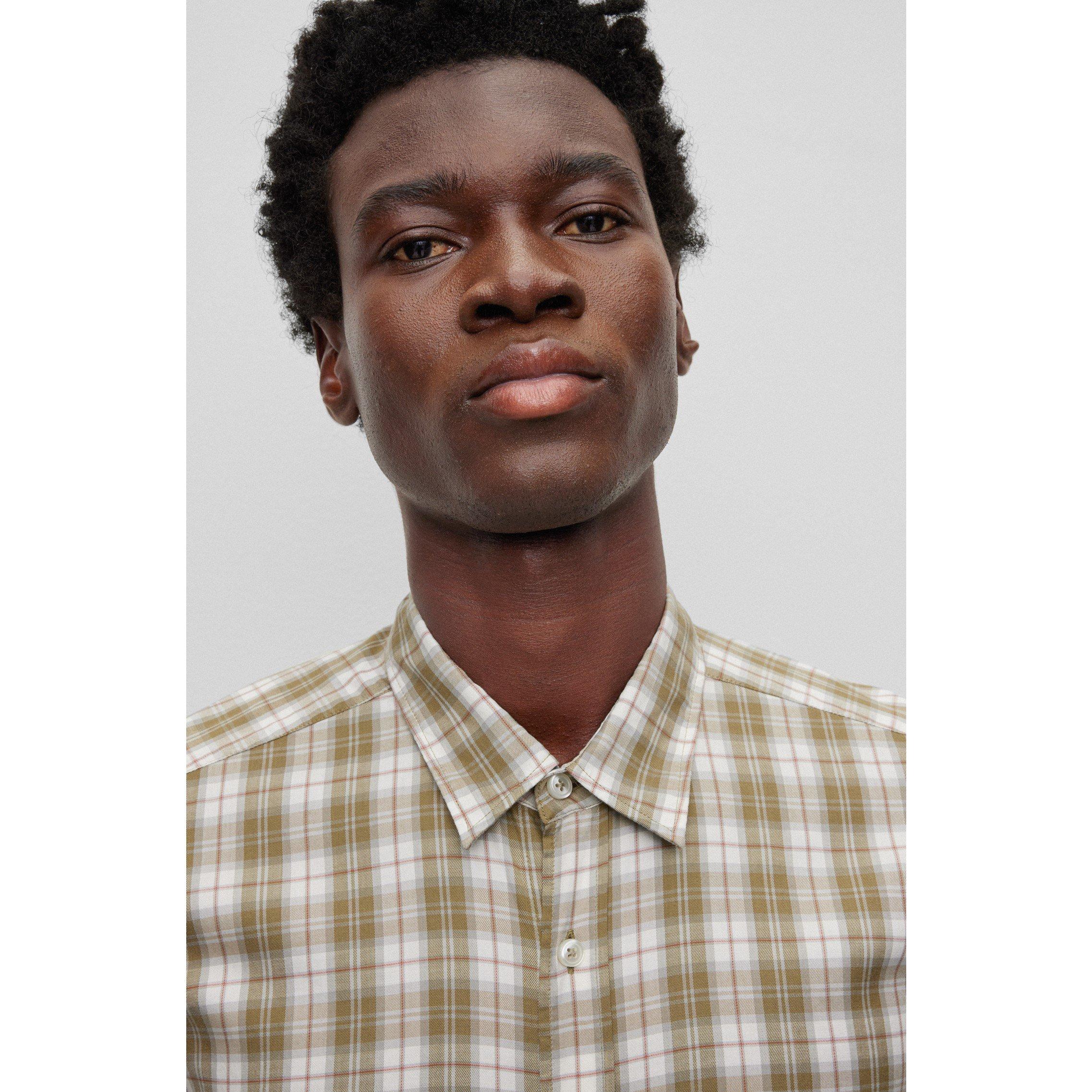 Lt/Pstl Green - Boss - Men's S-Liam-Kent-C1-233 Plain Long-Sleeve Shirt - 4