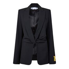 Off White Duchesse Twisted Blazer