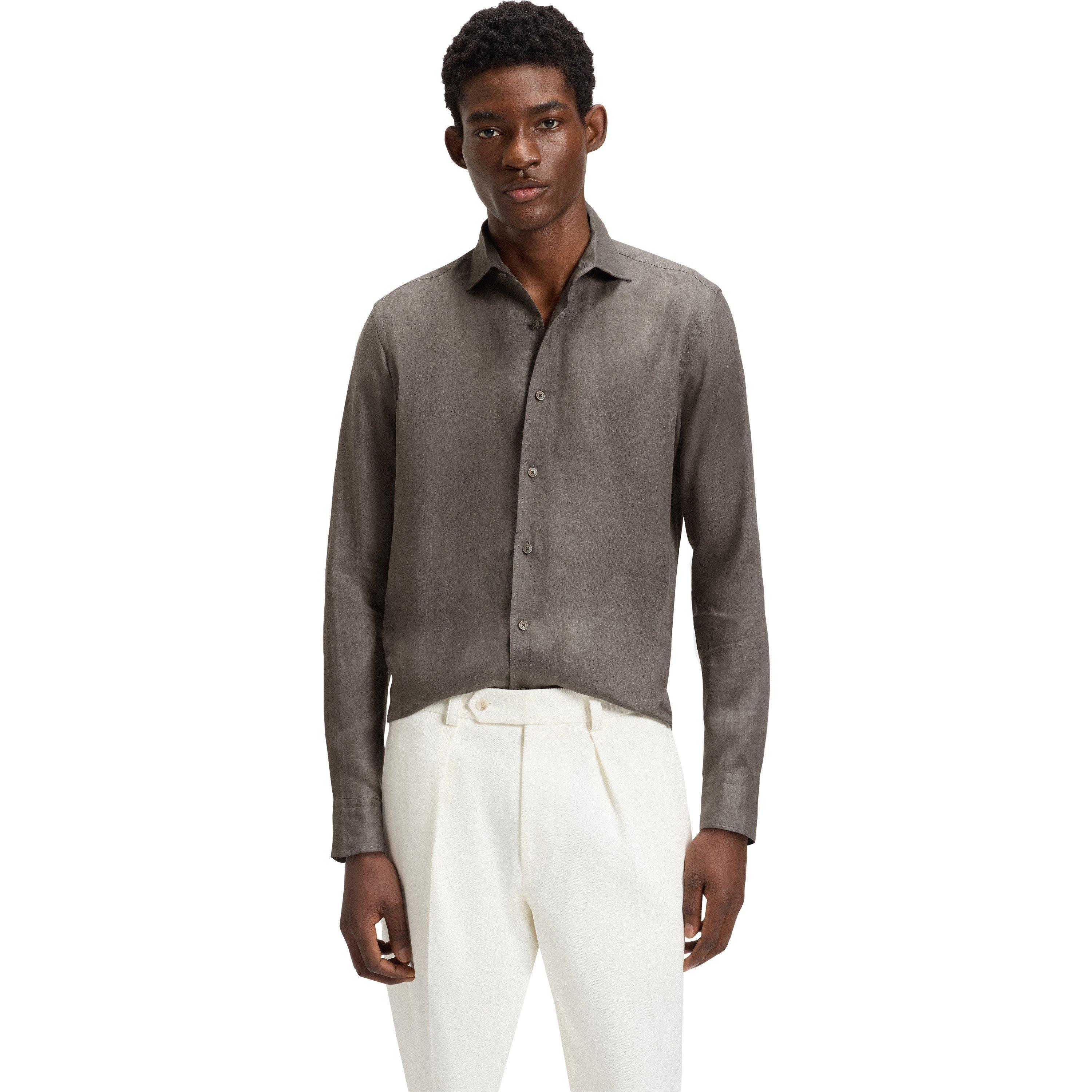 Green 315 - Boss - Men's Jack Black Double Breasted Linen Short Sleeve Shirt - 2