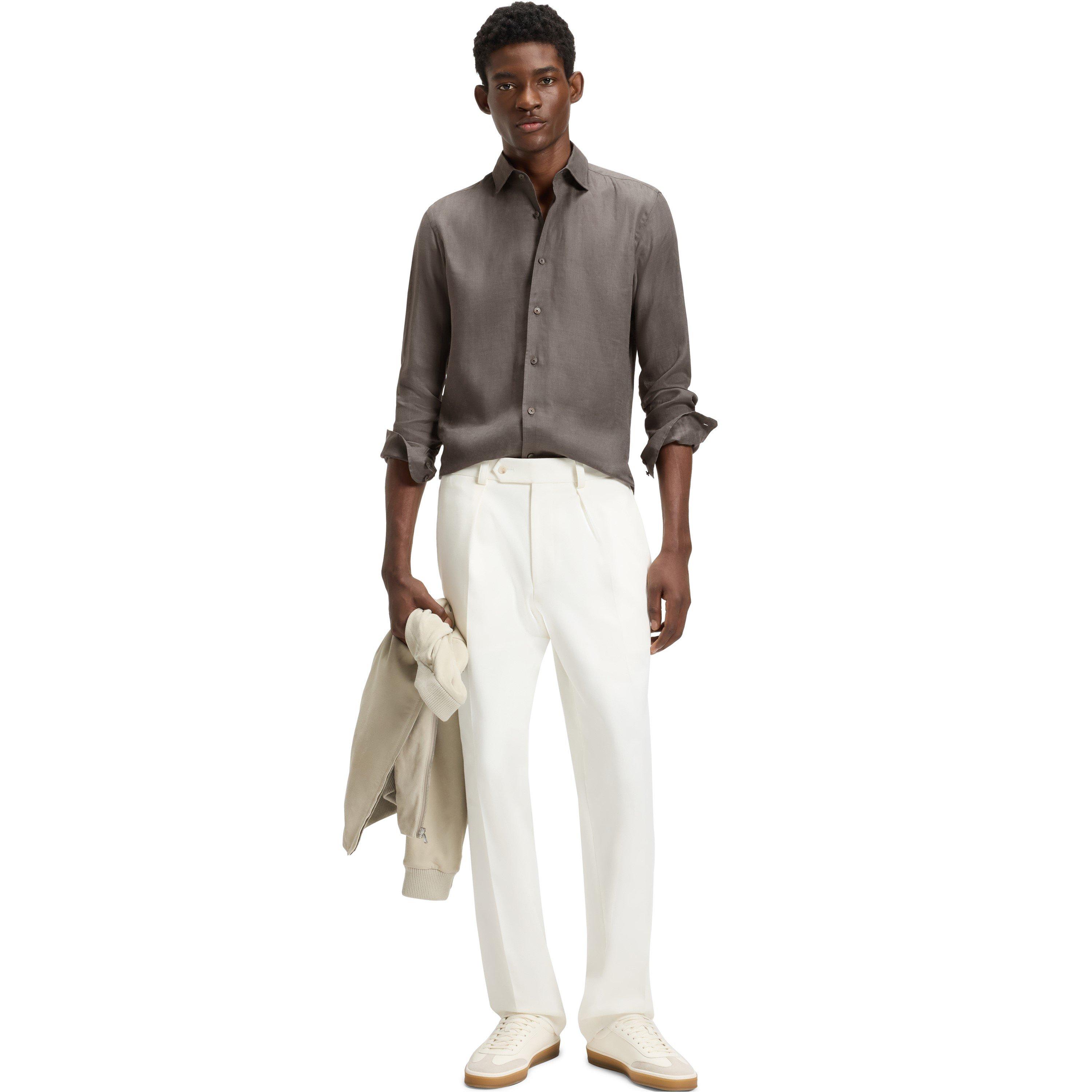 Green 315 - Boss - Men's Jack Black Double Breasted Linen Short Sleeve Shirt - 6