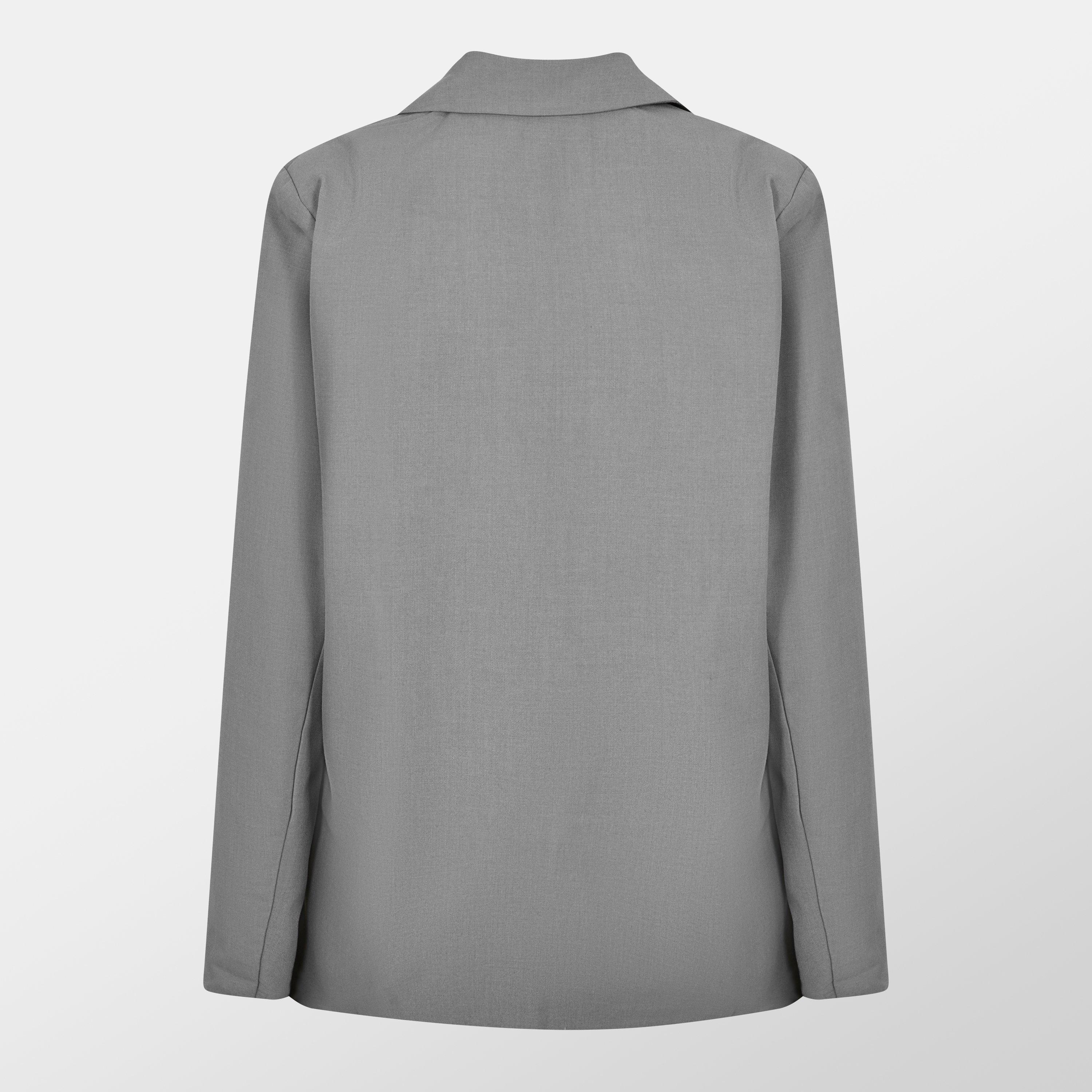 Grijs - Missy Empire - Oversized Tailored Blazer Womens - 2