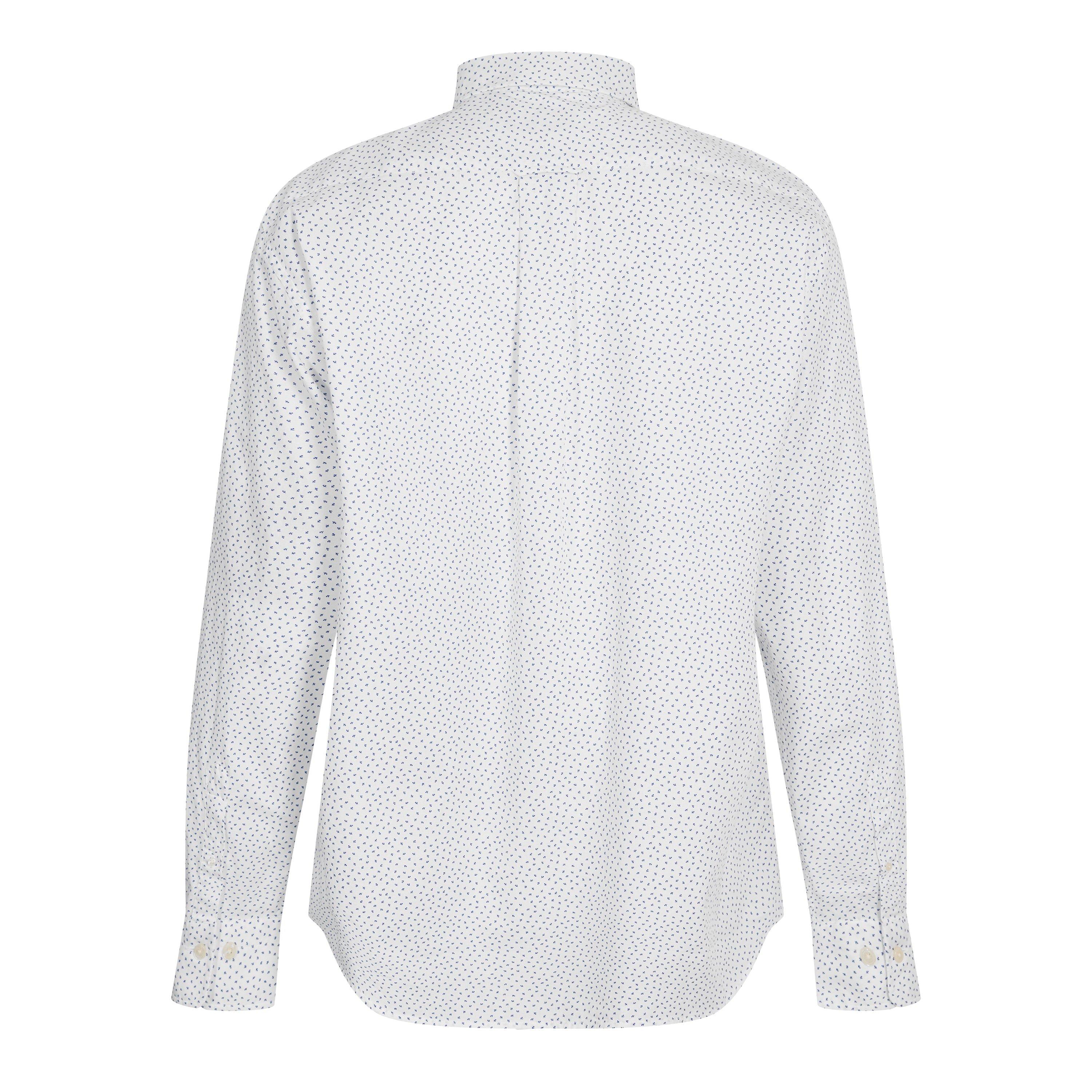 White 110 - Gant - Men's Poplin All Over Print Long Sleeve Shirt - 2