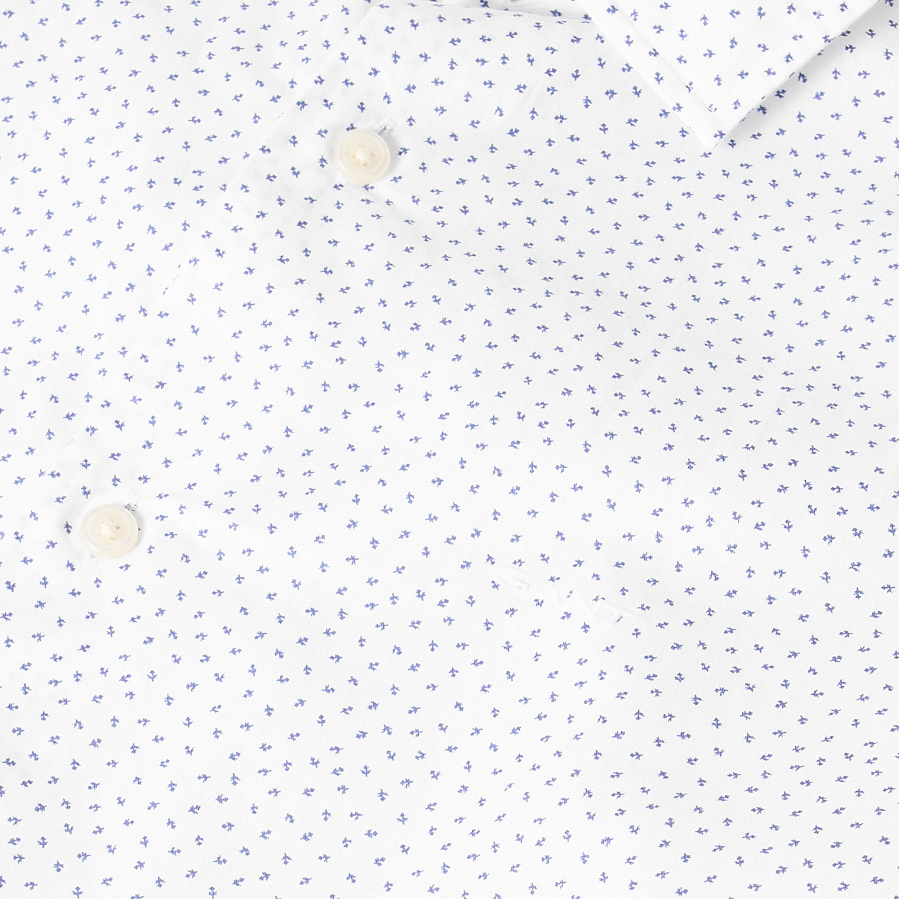 White 110 - Gant - Men's Poplin All Over Print Long Sleeve Shirt - 3