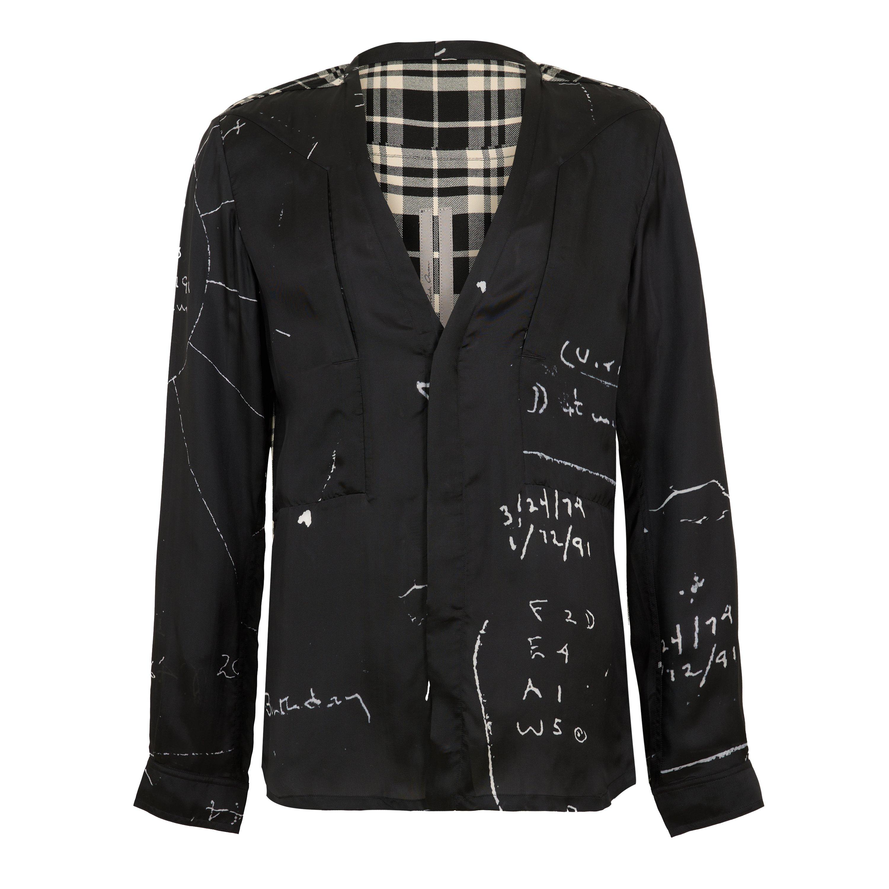 Rick Owens | Men's Larry Patterned Long Sleeve Shirt | Cruise Fashion