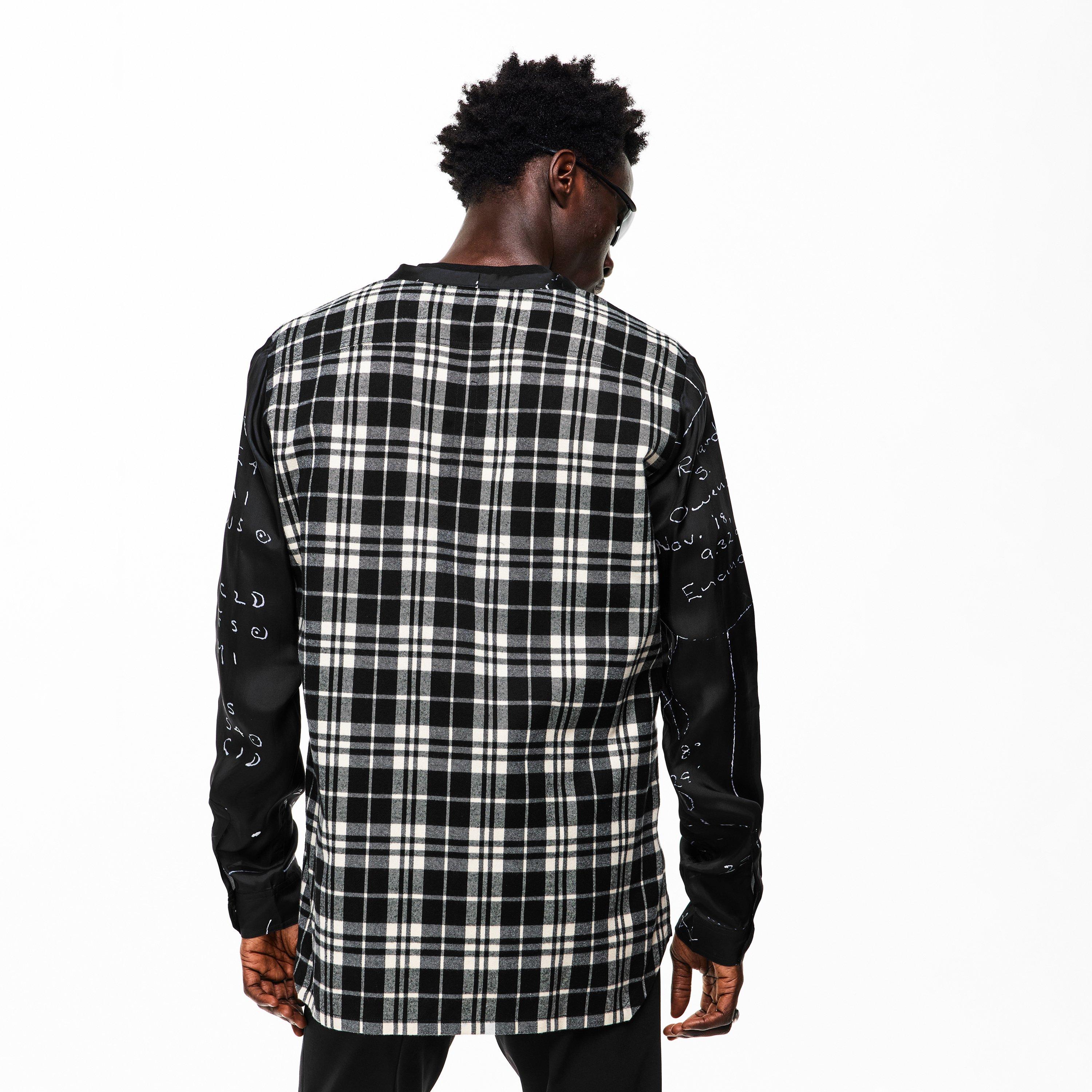 トップス Rick Owens LARRY SHIRT 24AW RU02D6287-FL Rick Owens | Men's Larry Patterned Long Sleeve Shirt | Cruise Fashion