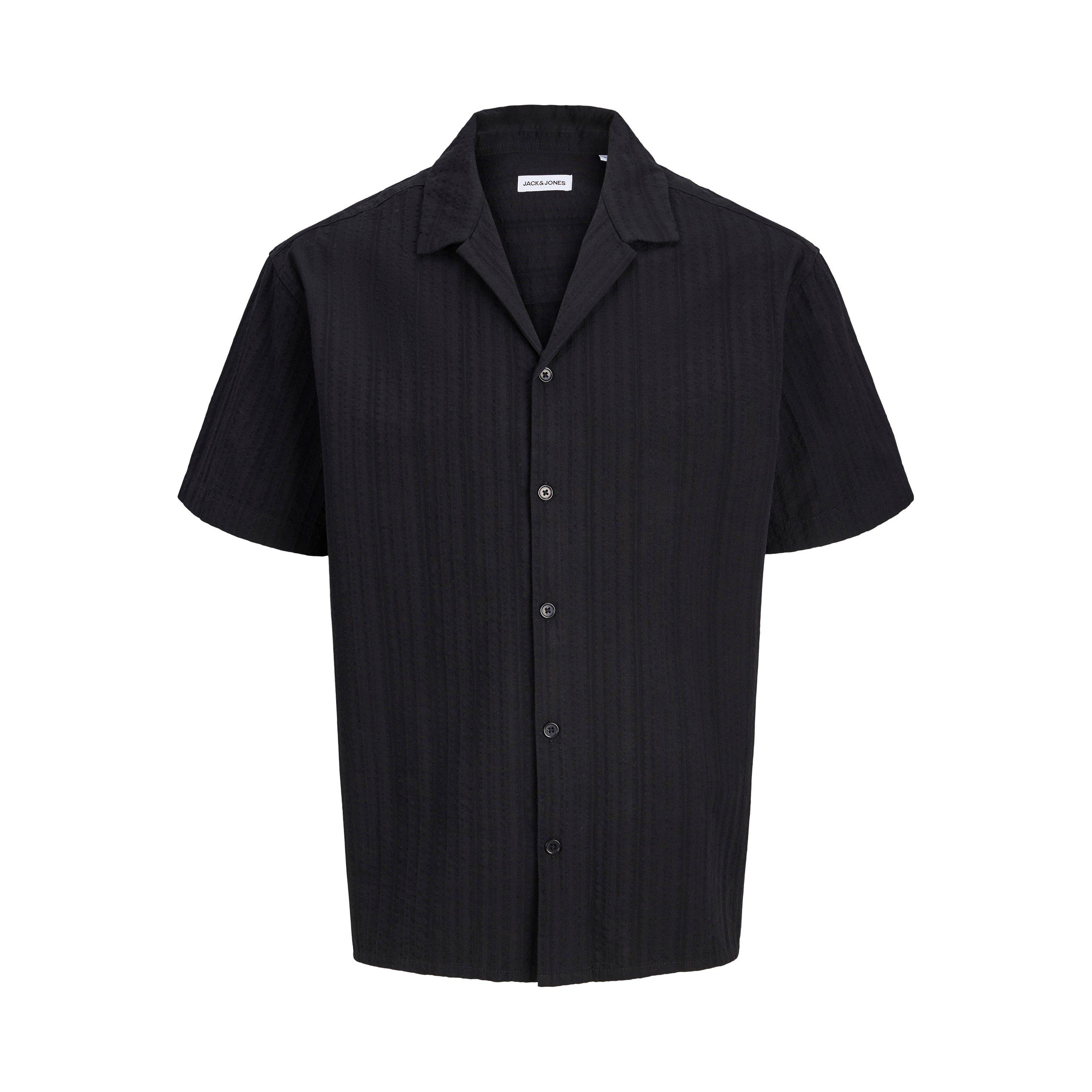 Black - Jack and Jones - Men's Short Sleeve Plain Shirt
