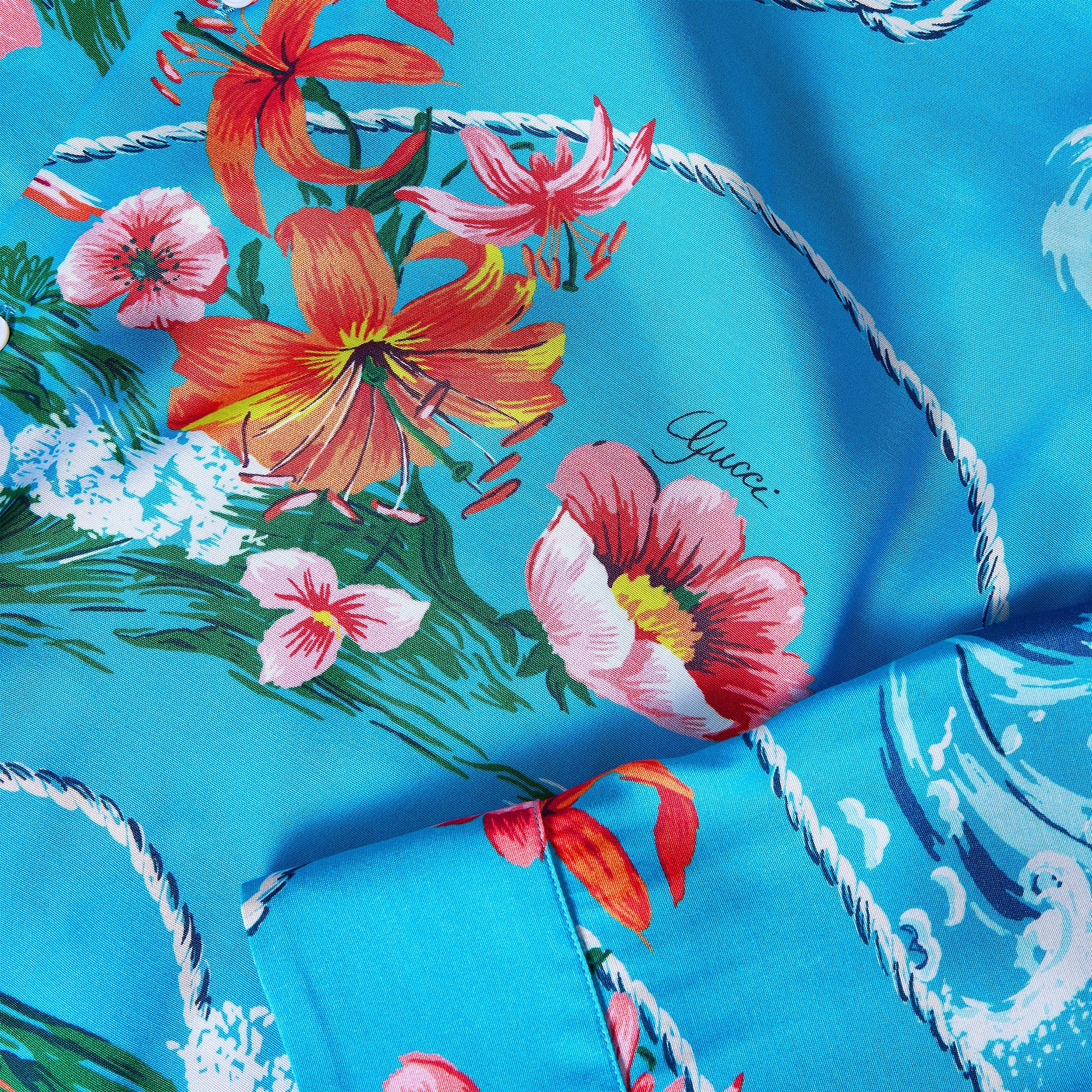 Azure/Pink/Mc - Gucci - Gucci Tropic Flora S Sn63 - 3