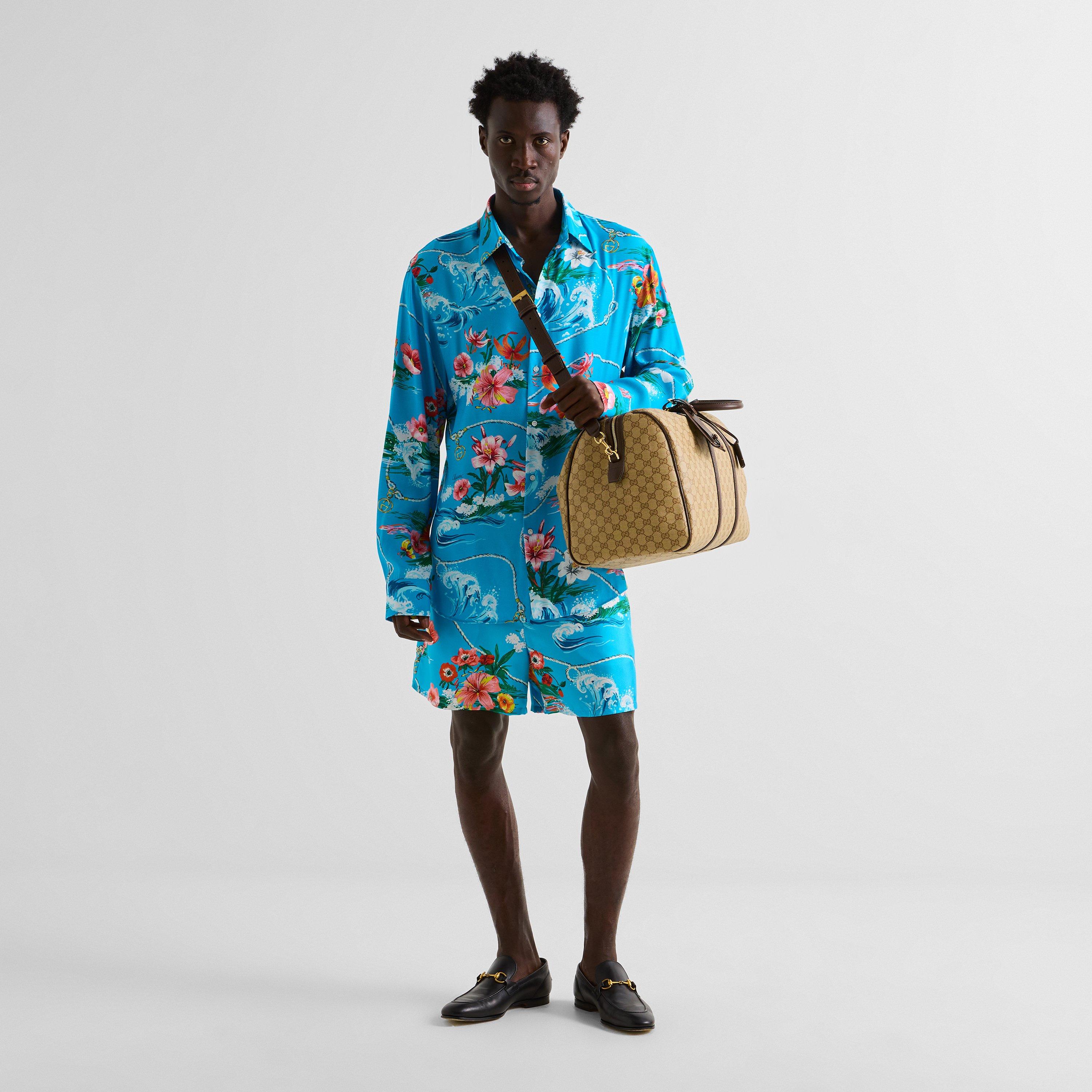 Azure/Pink/Mc - Gucci - Gucci Tropic Flora S Sn63 - 6