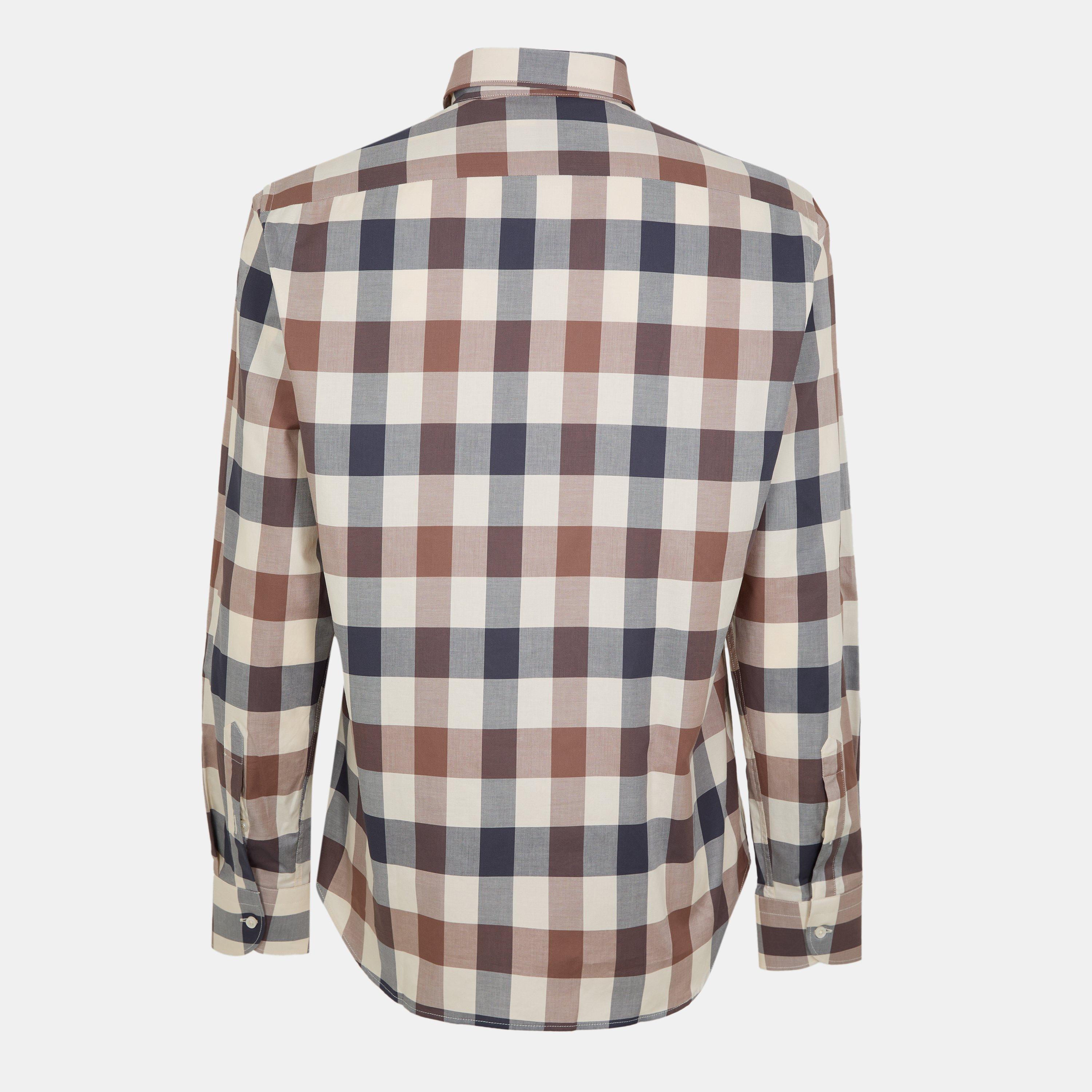 Check - Aquascutum - Men's AquAct Big Check Long-Sleeve Patterned Shirt - 2