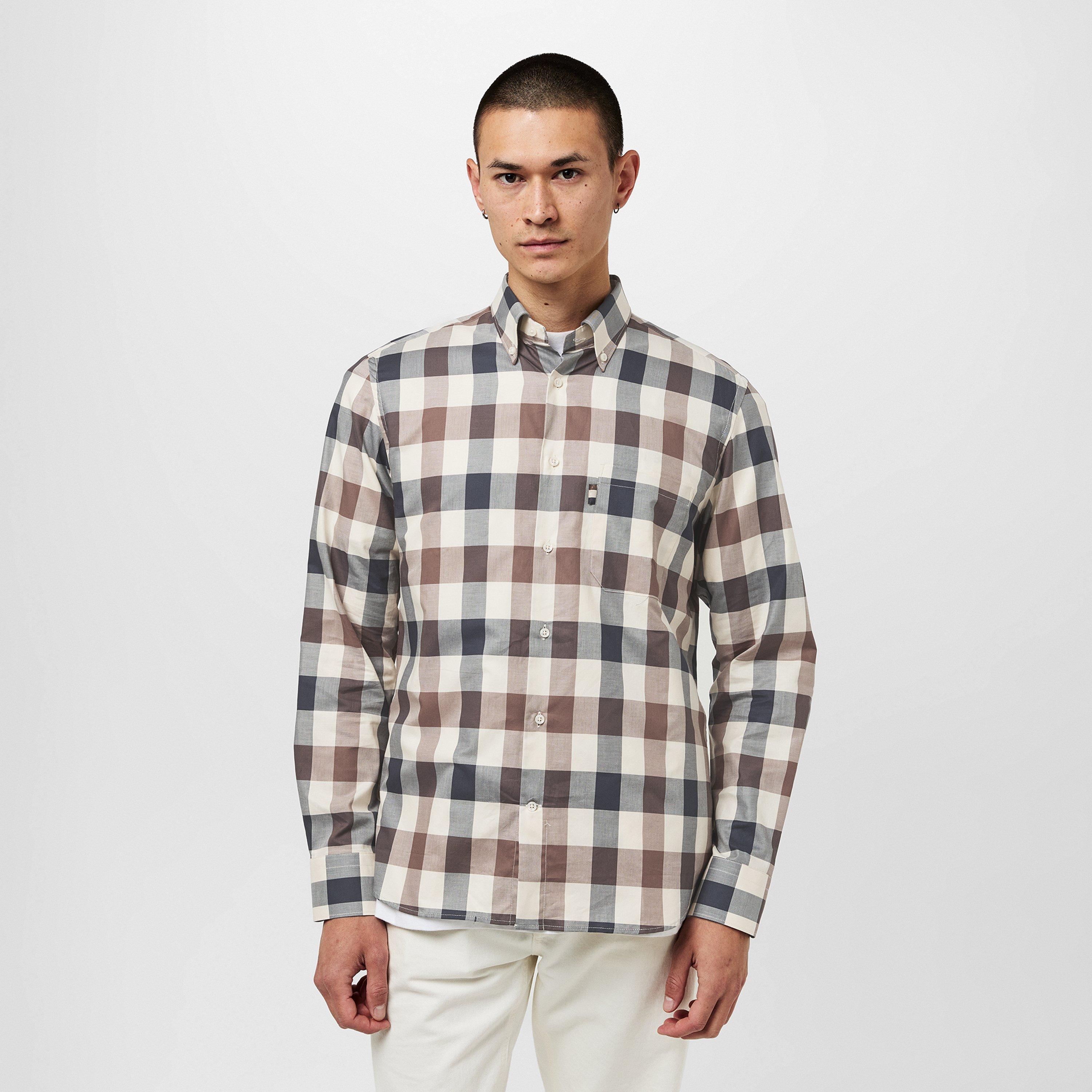 Check - Aquascutum - Men's AquAct Big Check Long-Sleeve Patterned Shirt - 3