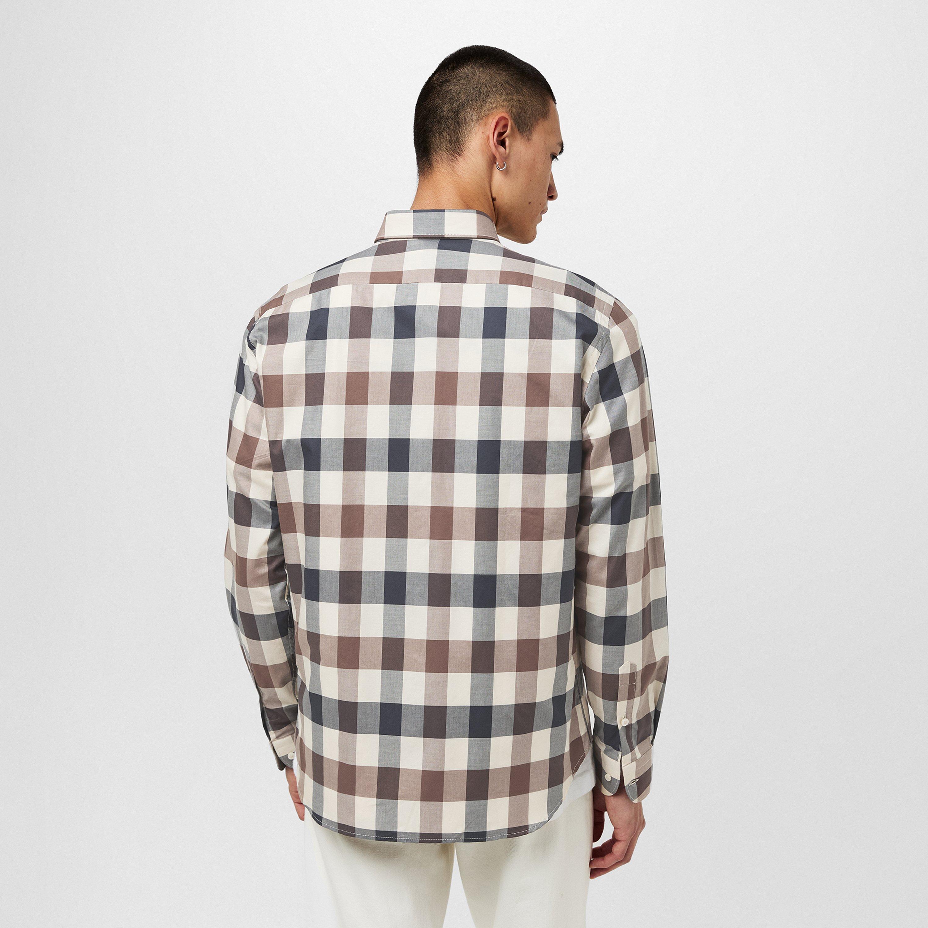 Check - Aquascutum - Men's AquAct Big Check Long-Sleeve Patterned Shirt - 4