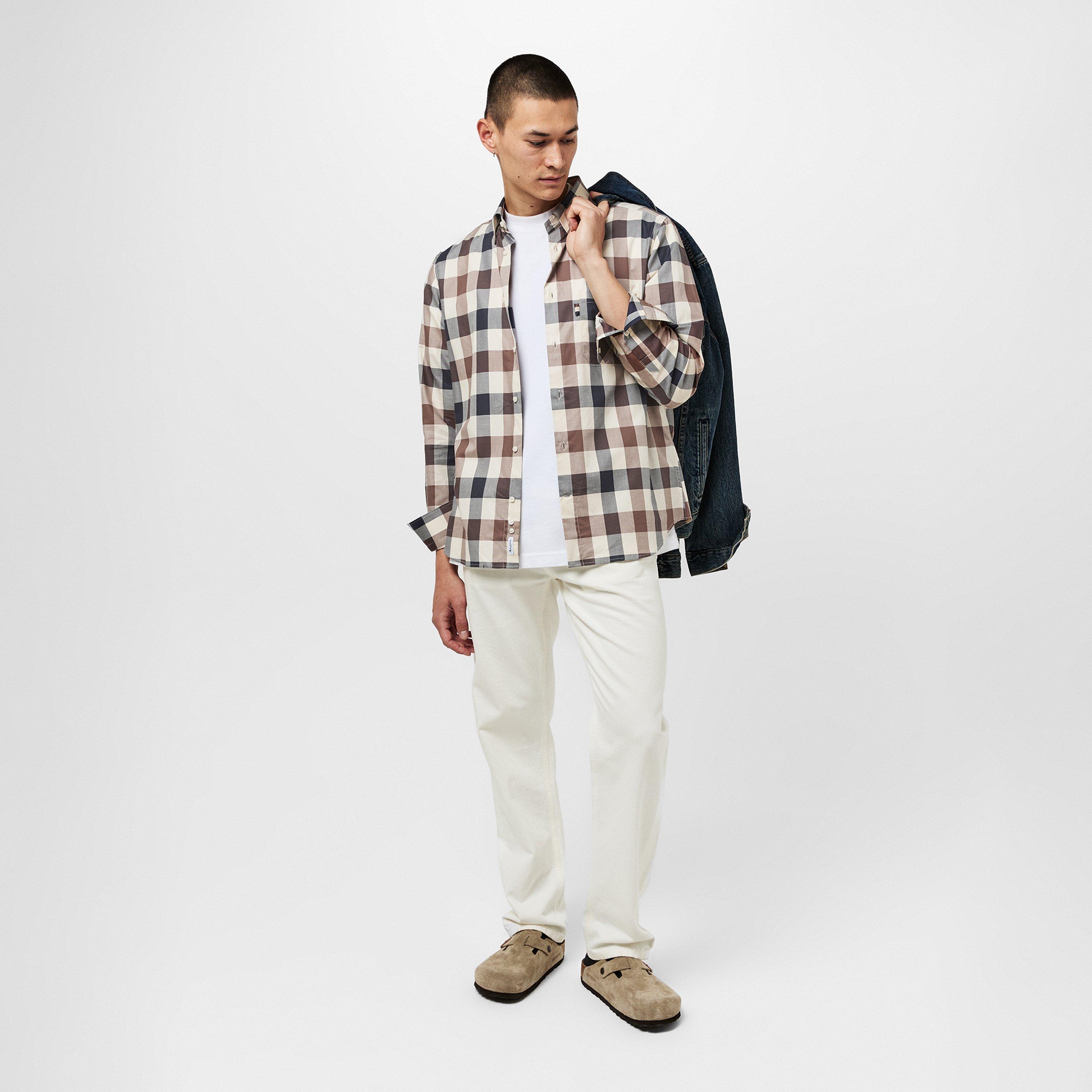 Check - Aquascutum - Men's AquAct Big Check Long-Sleeve Patterned Shirt - 6