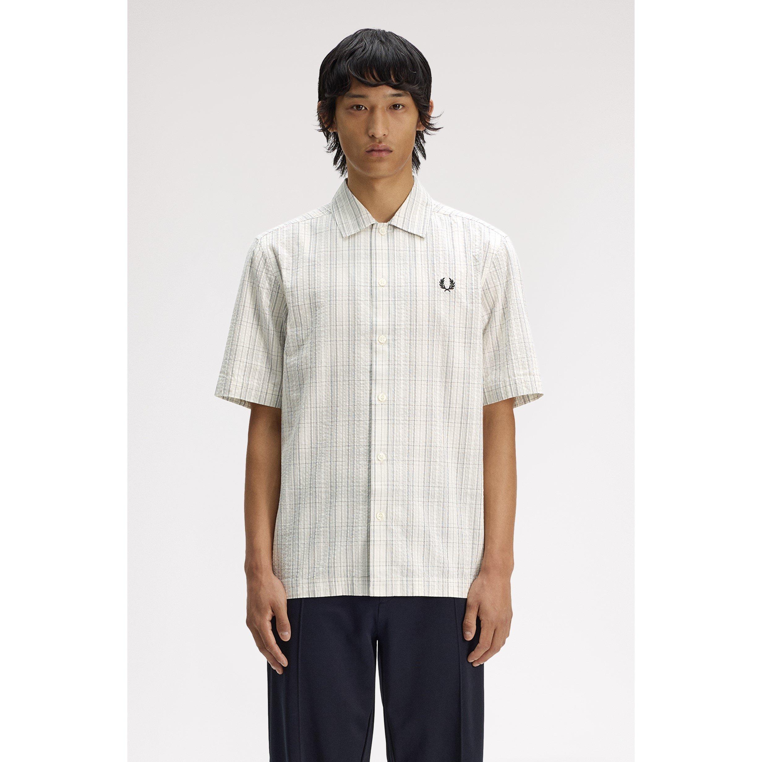 Ecru 560 - Fred Perry - Men's Patterned Short Sleeve Shirt - 3