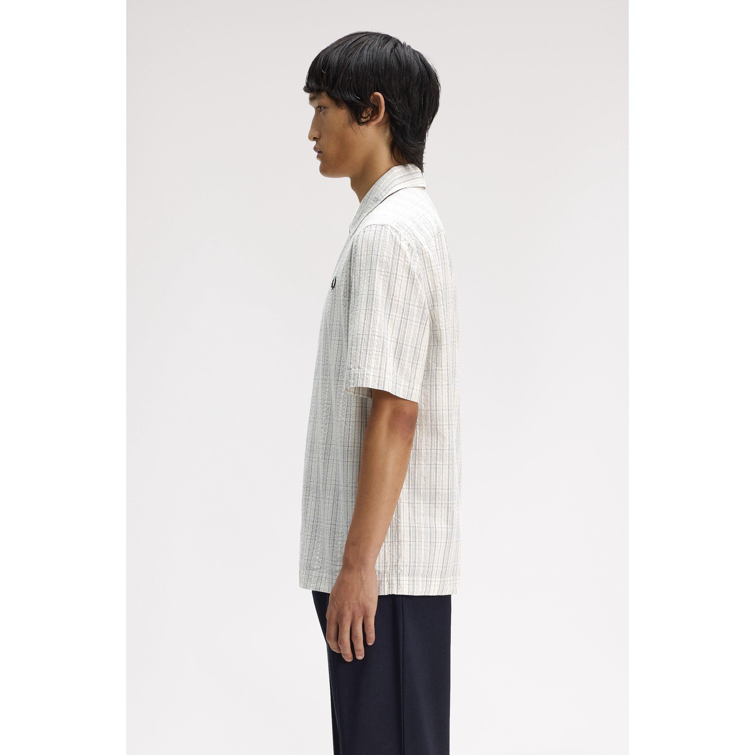 Ecru 560 - Fred Perry - Men's Patterned Short Sleeve Shirt - 4
