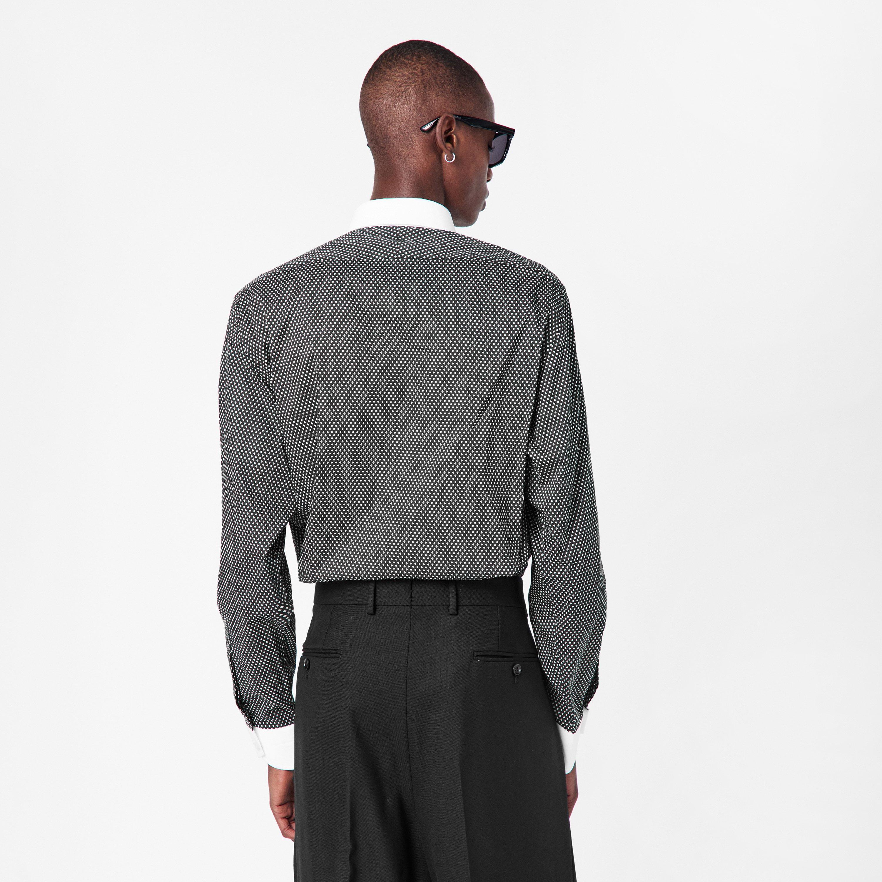 Black&White - Tom Ford - Men's Diamond Long-Sleeve Patterned Shirt - 4