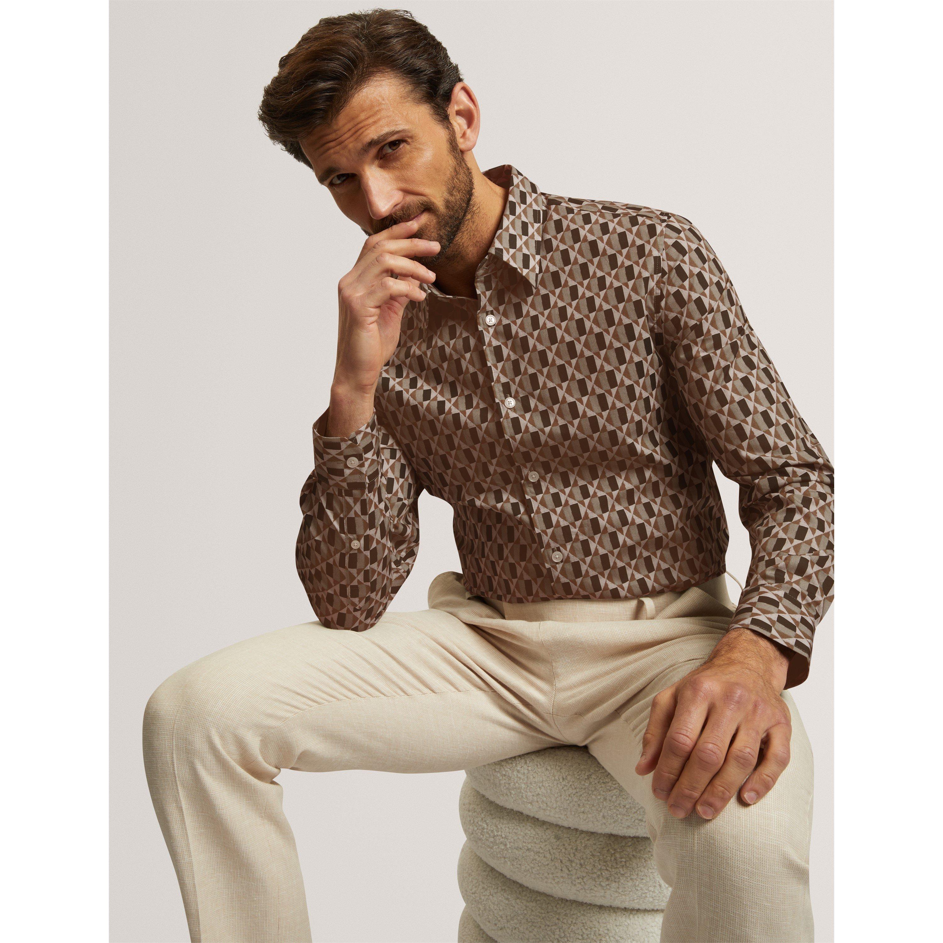 Olive - Ted Baker - Ted Reg Fit Shirt Sn71 - 7
