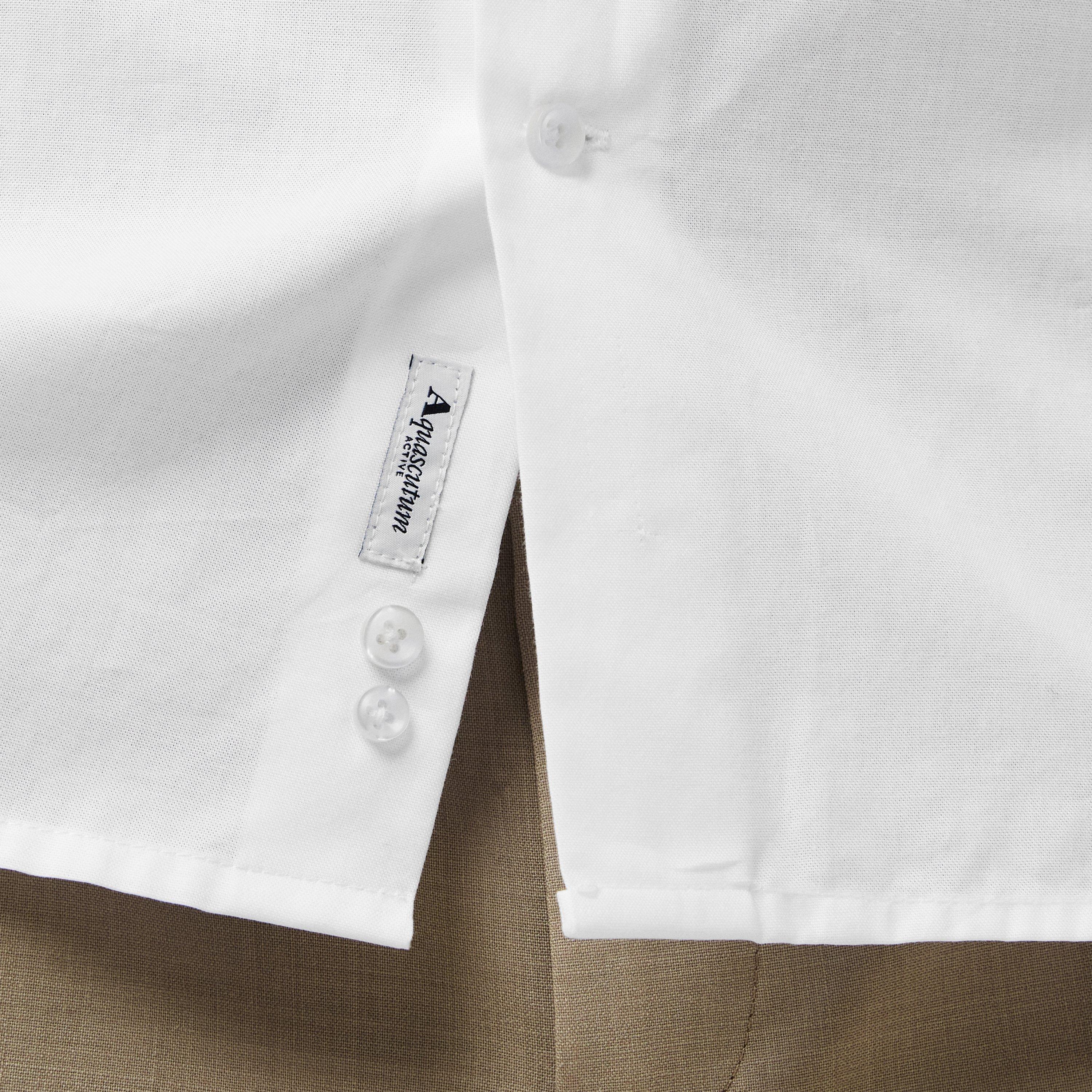 White - Aquascutum - Men's Long-Sleeve Plain Shirt - 5