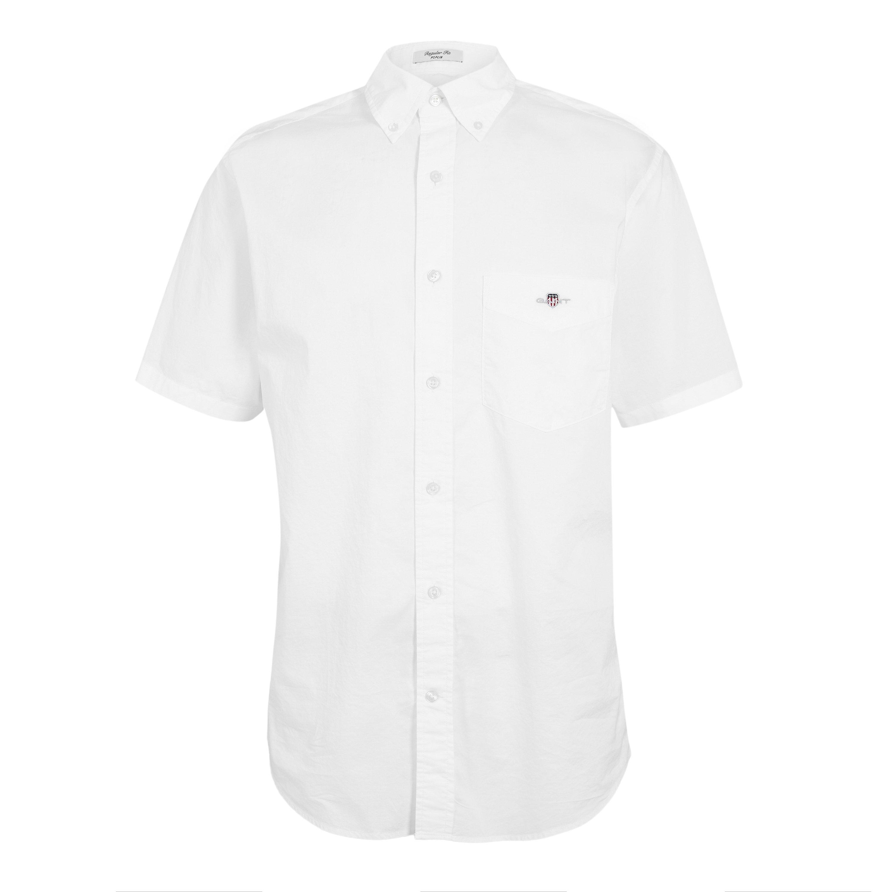 Blanc 110 - Gant - Reg Classic Poplin Ss Shirt Light B - 1
