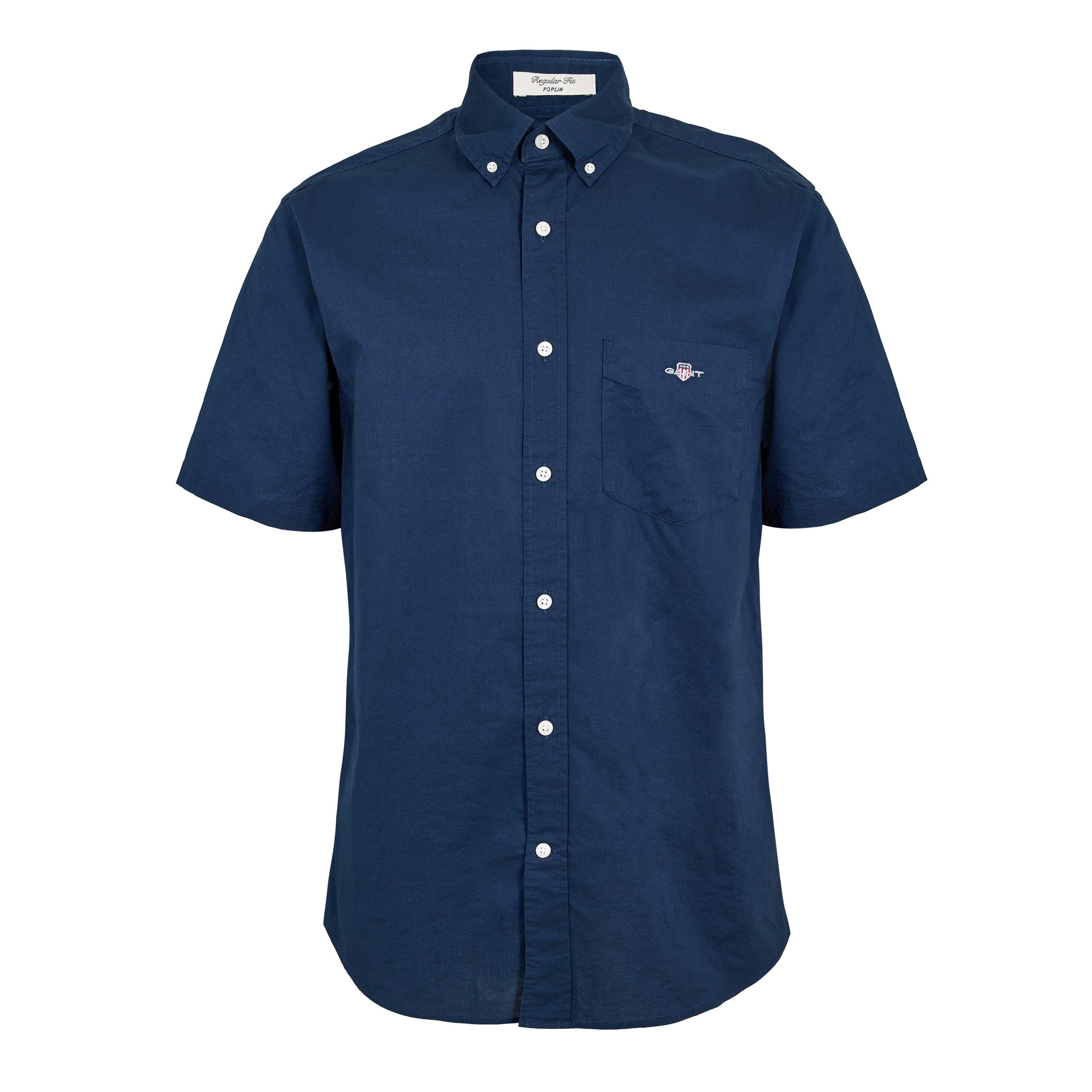Reg Classic Poplin Ss Shirt Light B