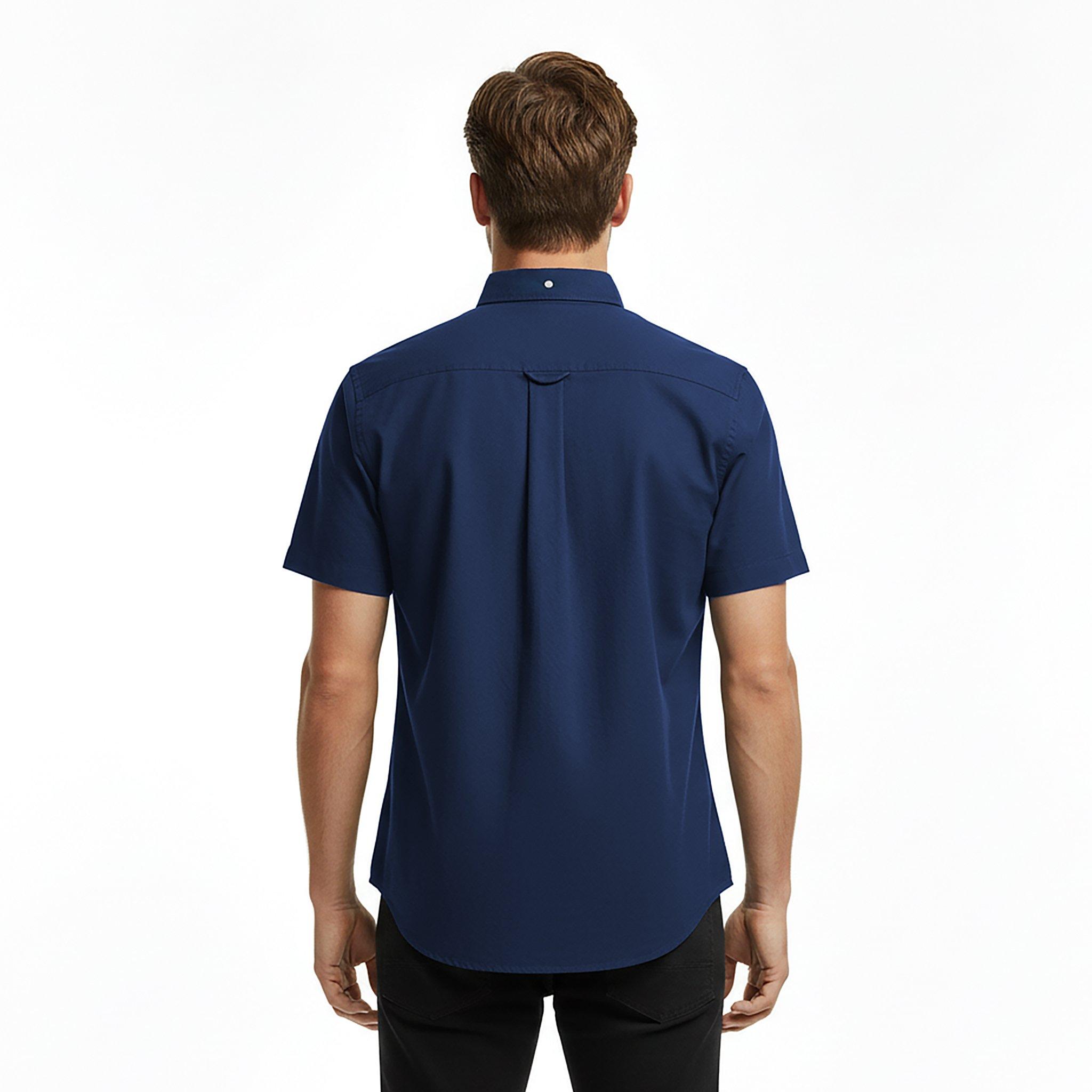 Marine 410 - Gant - Men's Classic Poplin Short Sleeve Shirt - 4