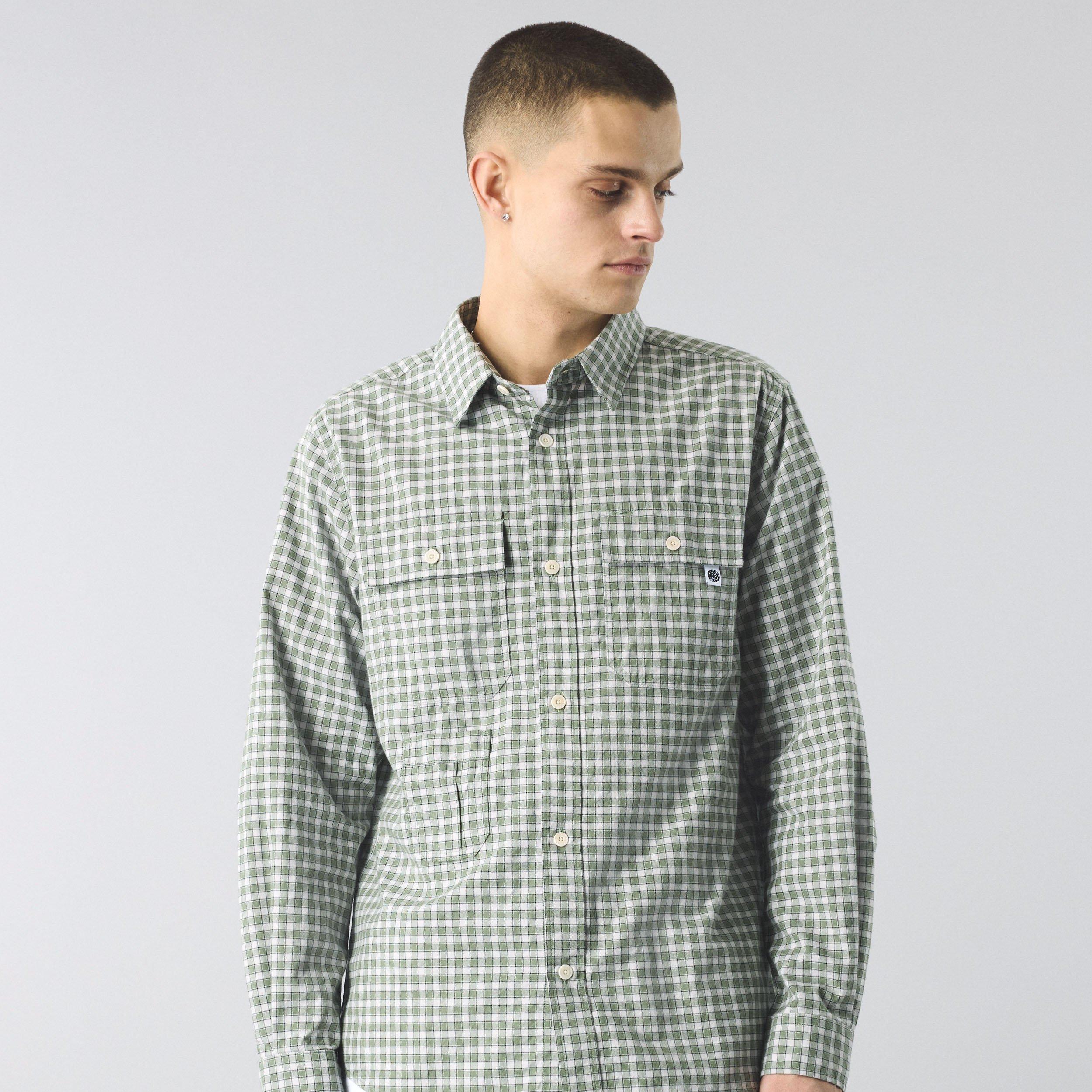 Grün - Pretty Green - Men's Eastbrook Check Long-Sleeve Patterned Shirt - 2
