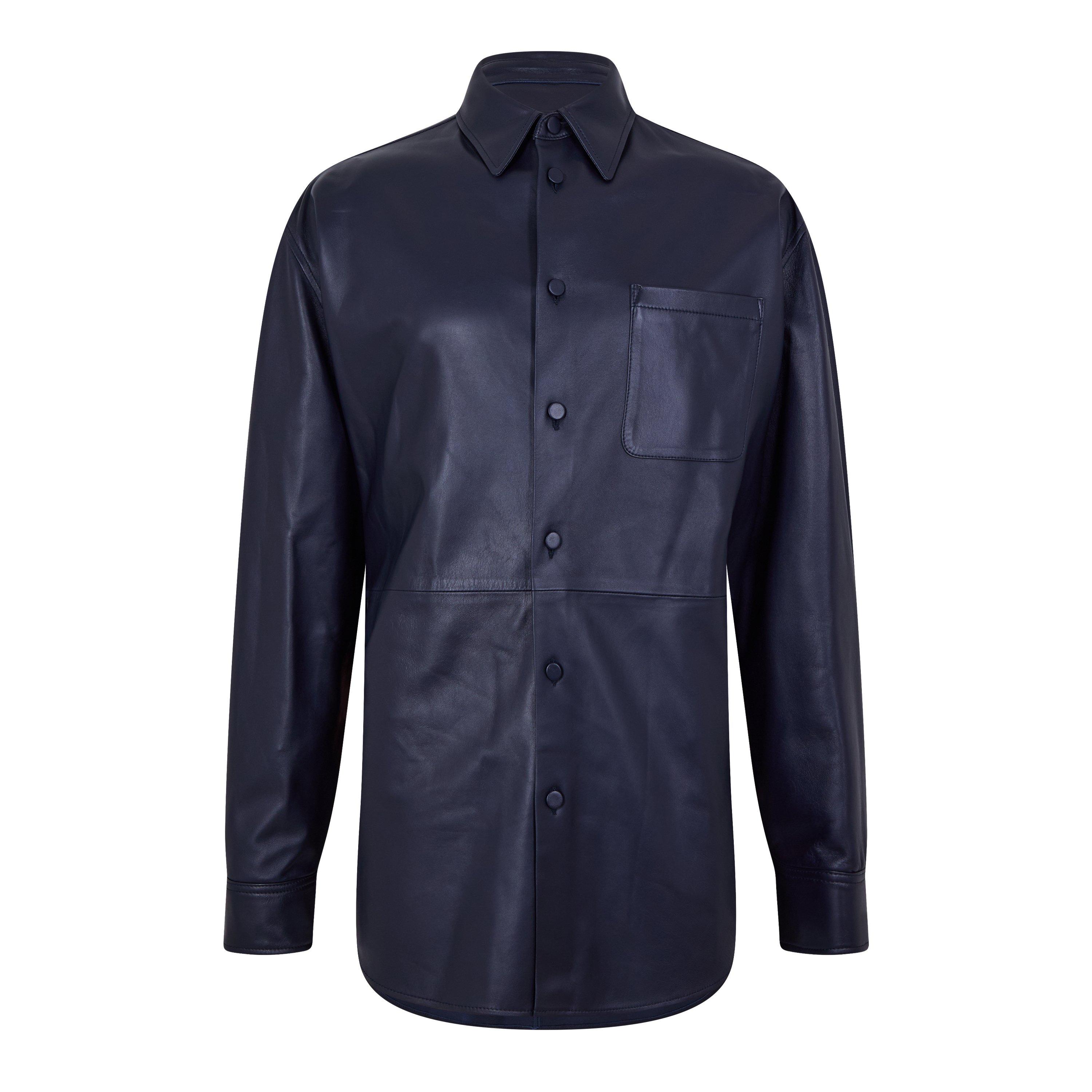 Sierra Leone - Off White - Men's Leather Shirt - 1