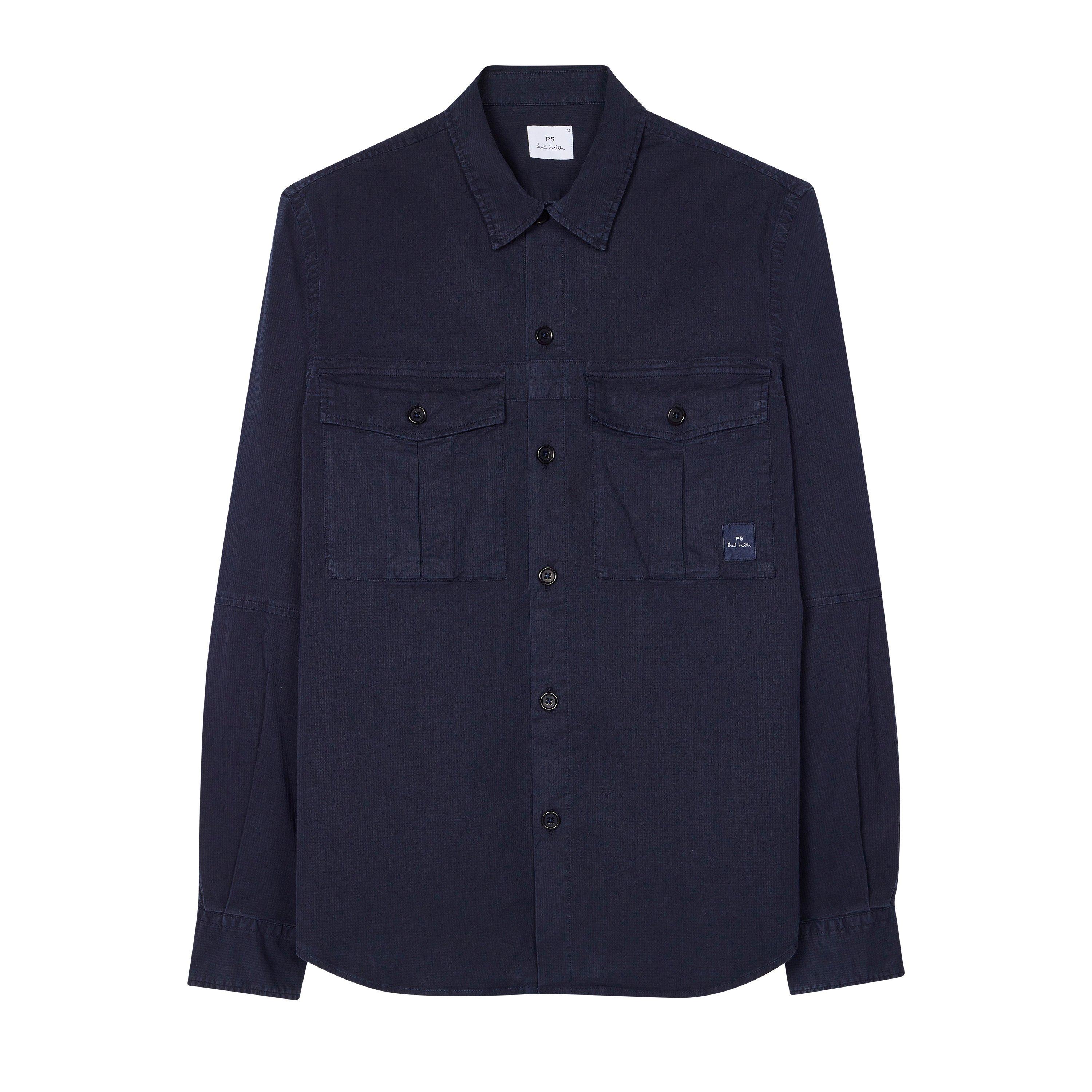 Blue 49 - PS Paul Smith - Men's Utility Long-Sleeve Plain Shirt - 1