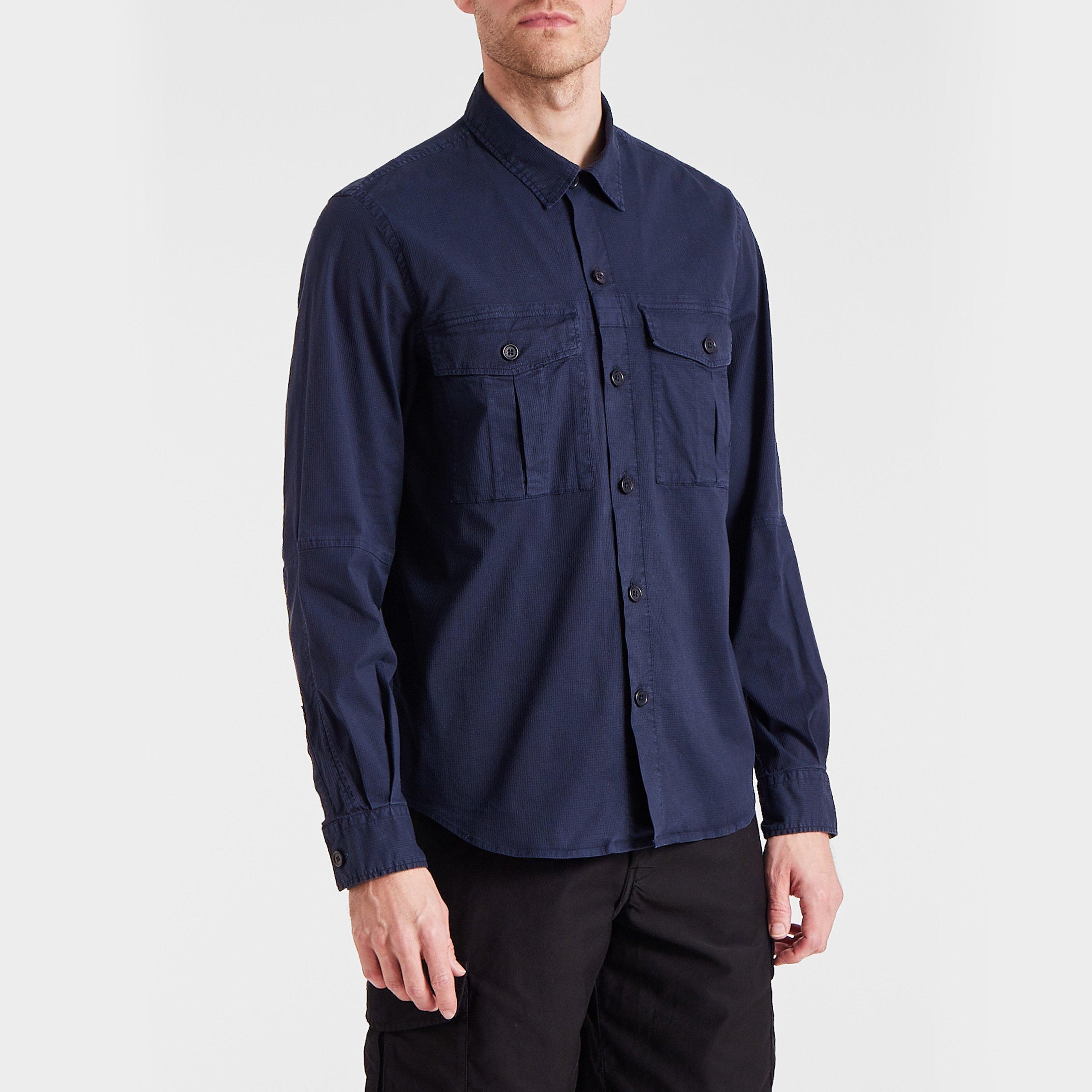 Blue 49 - PS Paul Smith - Men's Utility Long-Sleeve Plain Shirt - 2