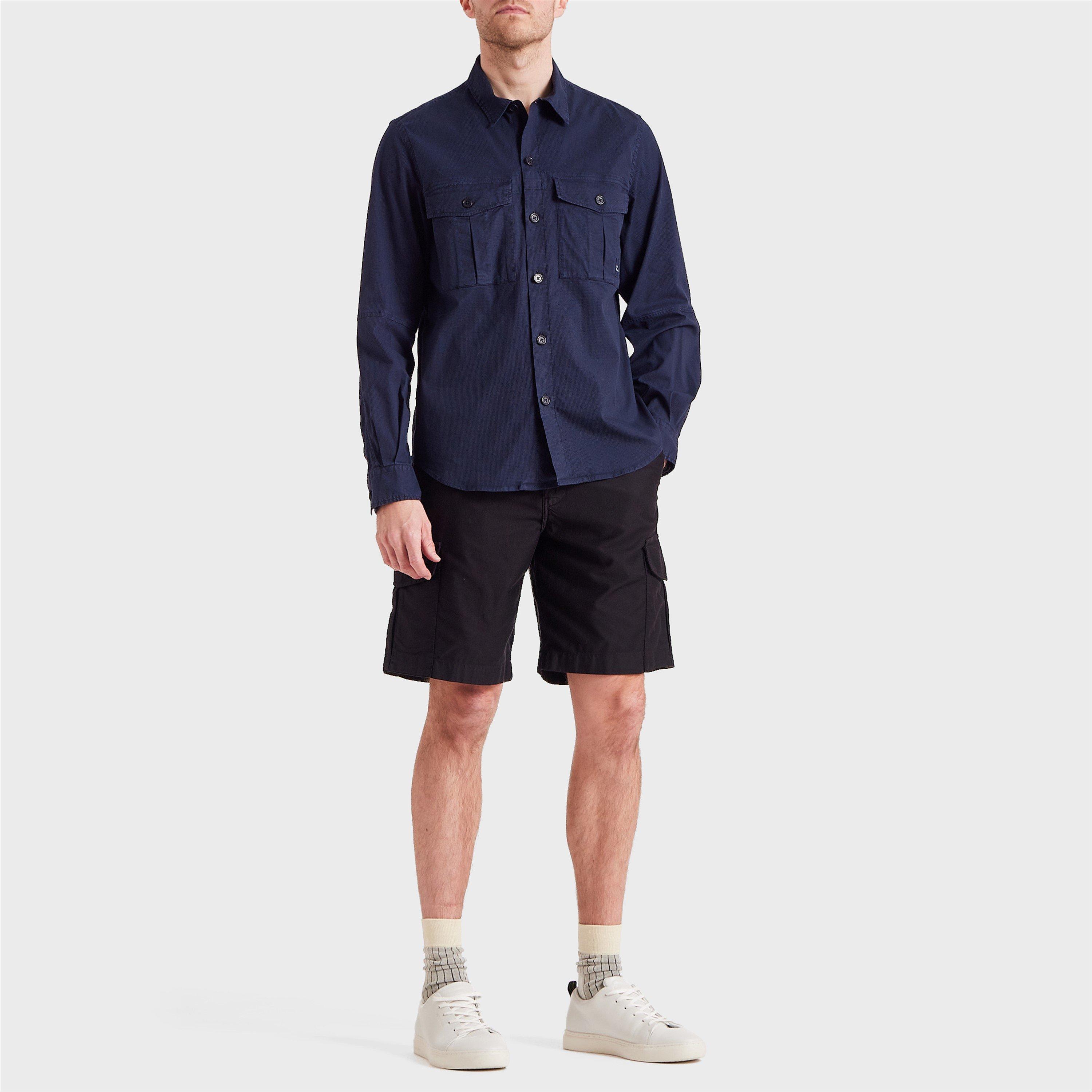 Blue 49 - PS Paul Smith - Men's Utility Long-Sleeve Plain Shirt - 4