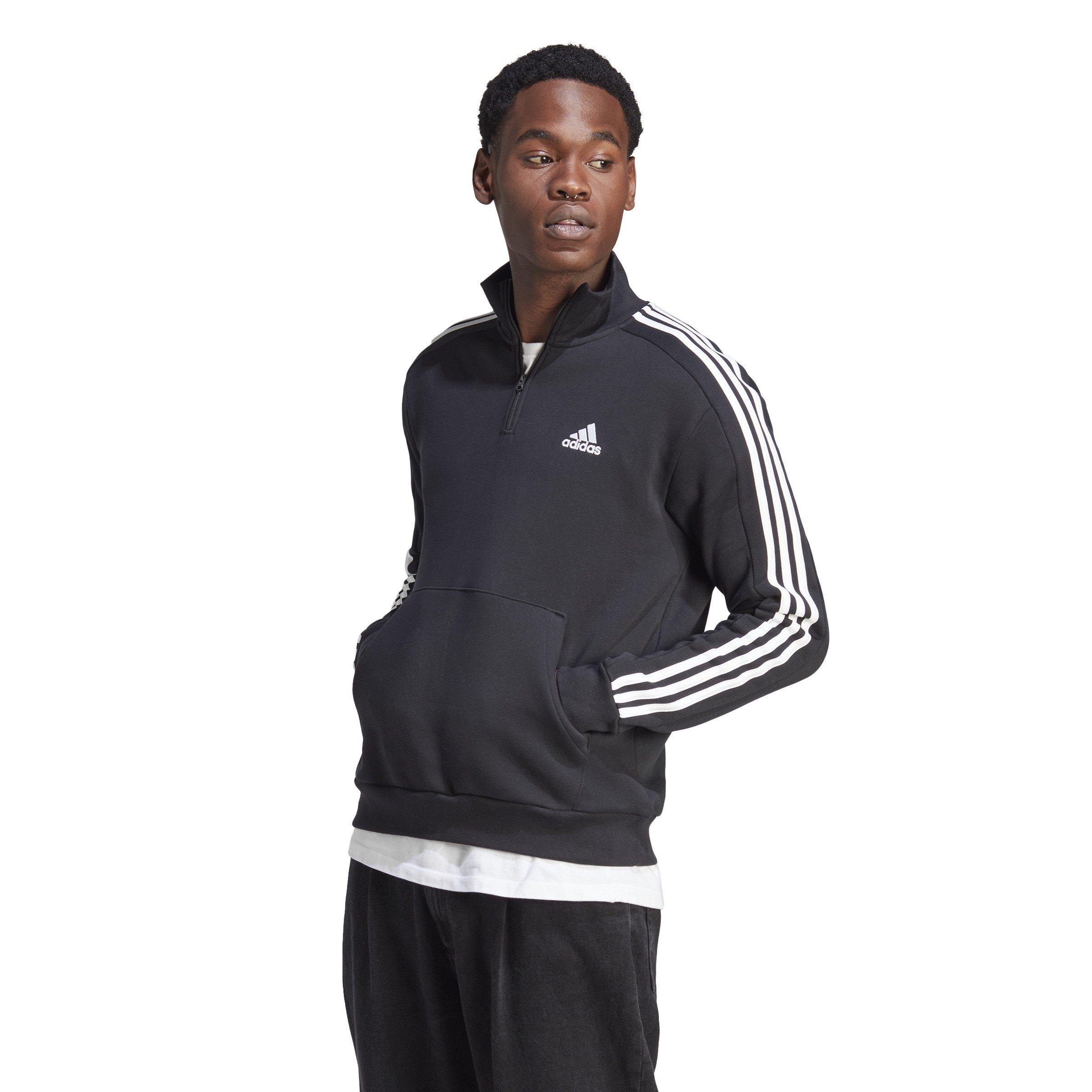 Crno/Bijelo - adidas - 3 Stripe Zip Top Mens - 2