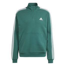 adidas 3 Stripe Zip Top Mens