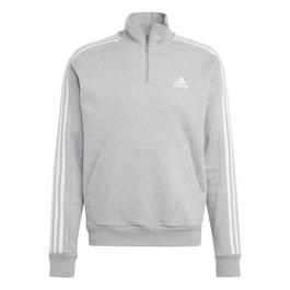 adidas 3 Stripe Zip Top Mens