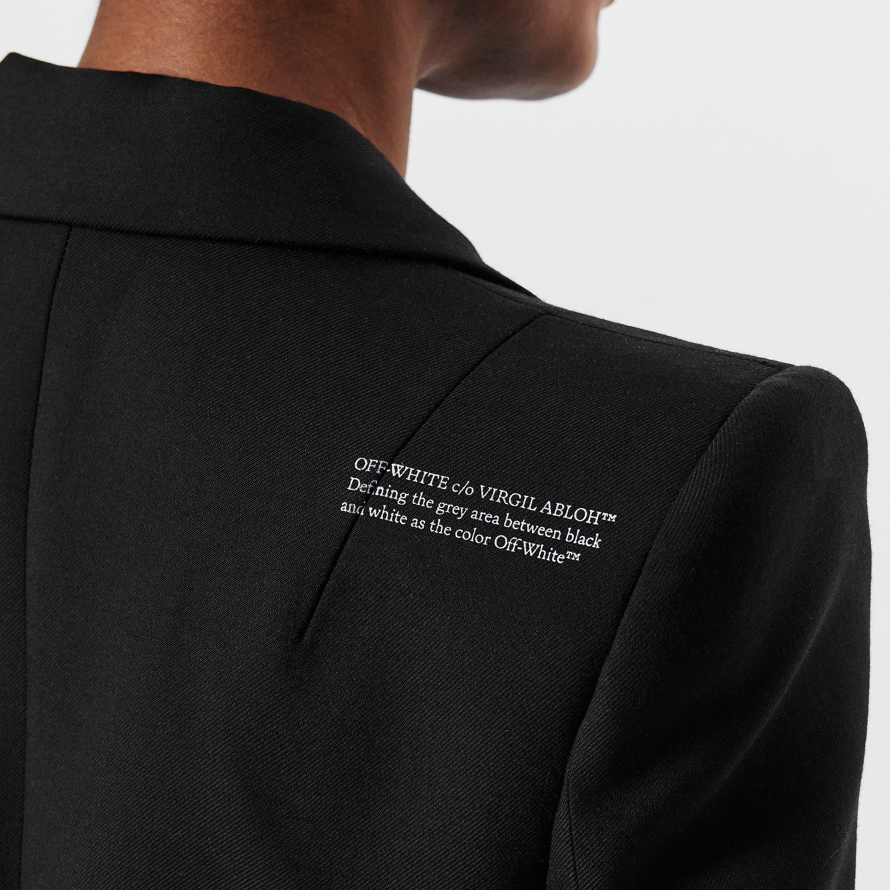 Black - Off White - Women's Suit Jacket - 5