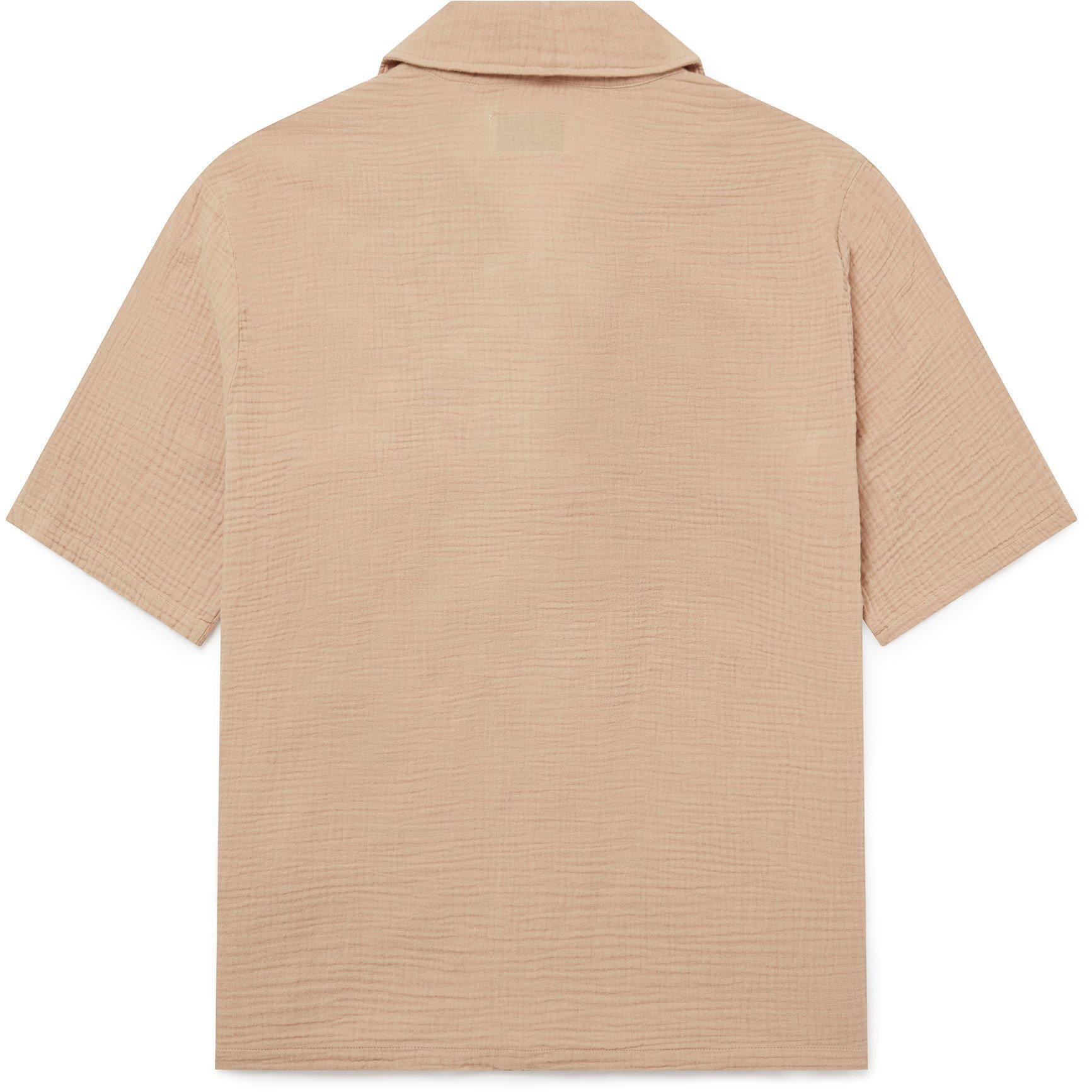Warm Beige 022 - Albam - Men's Crinkle Short Sleeve Relaxed Fit Shirt - 2
