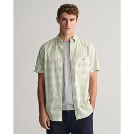 Gant Regular Fit Classic Gingham Poplin Short Sleeve Shirt