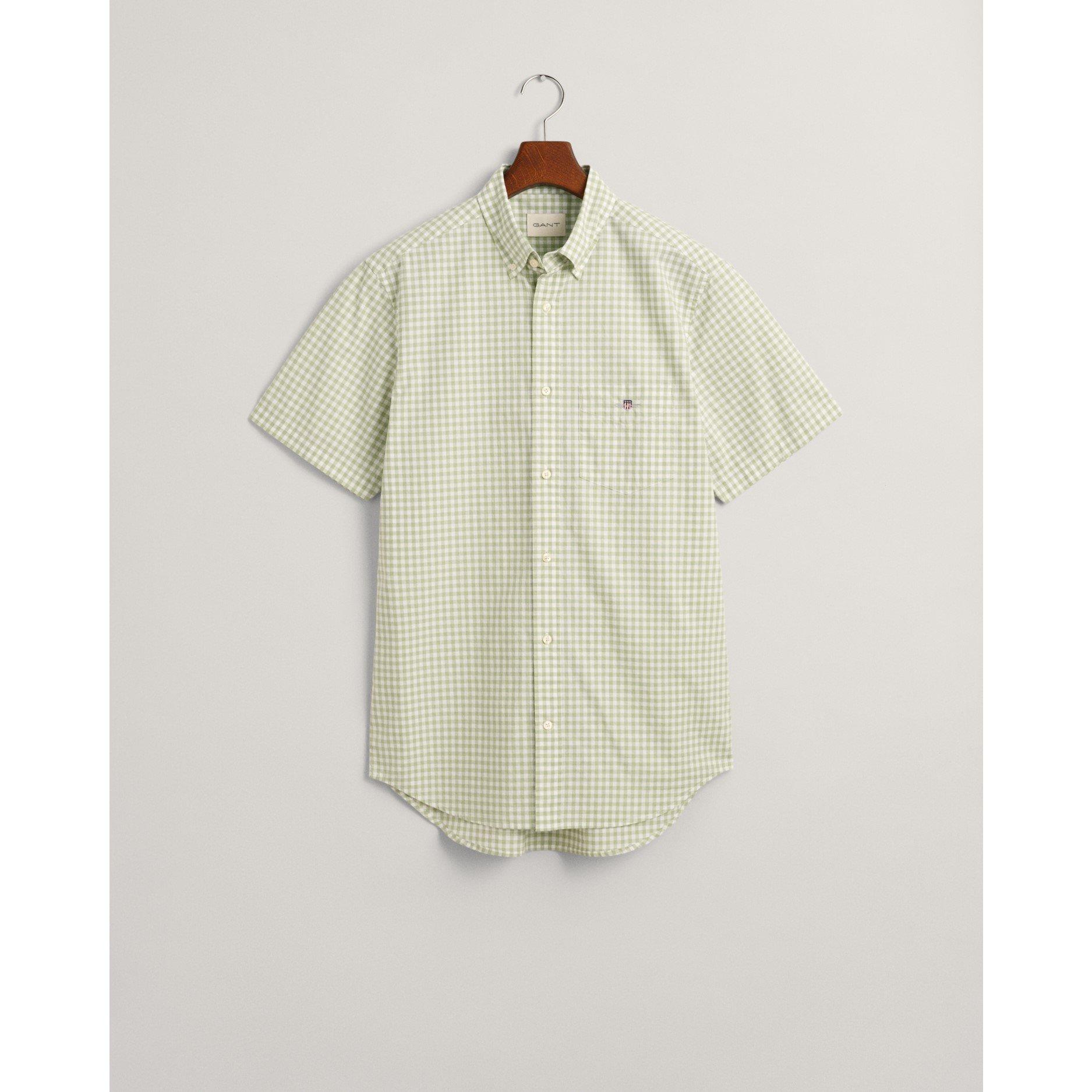 Milky Matcha - Gant - Regular Fit Classic Gingham Poplin Short Sleeve Shirt - 5