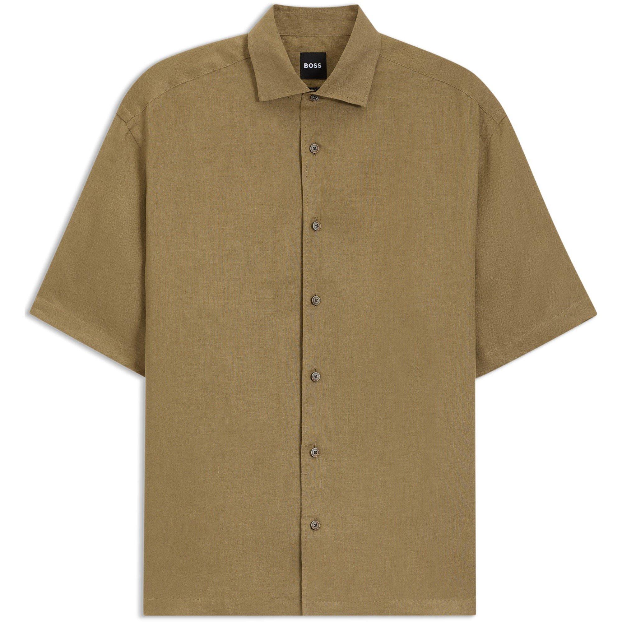 Green 316 - Boss - Men's Double Breasted Cesar Shirt, Luxurious Lightweight - 1