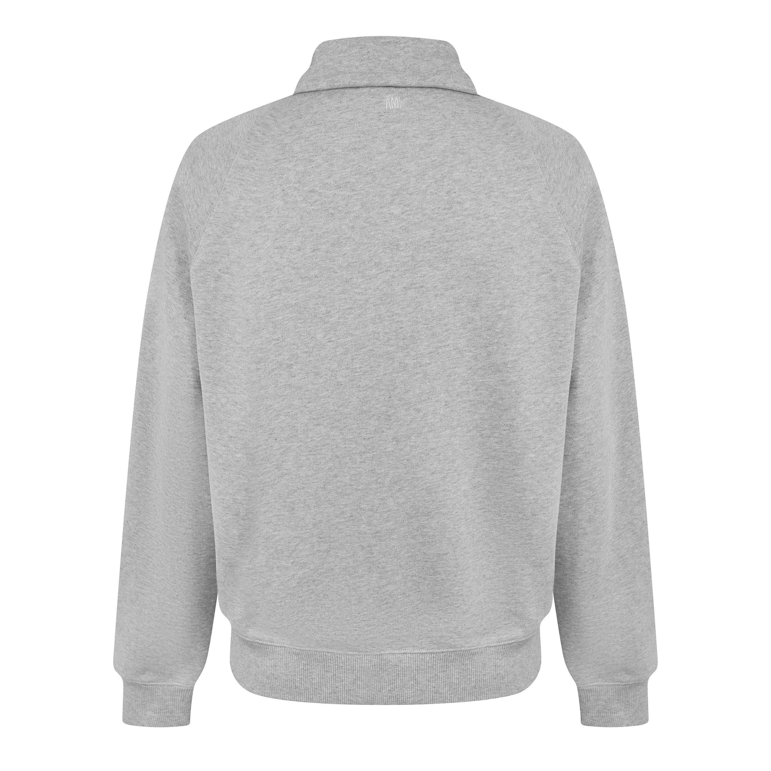 Grey - Ami Paris - Men's 1/4 Zip Fleece - 2