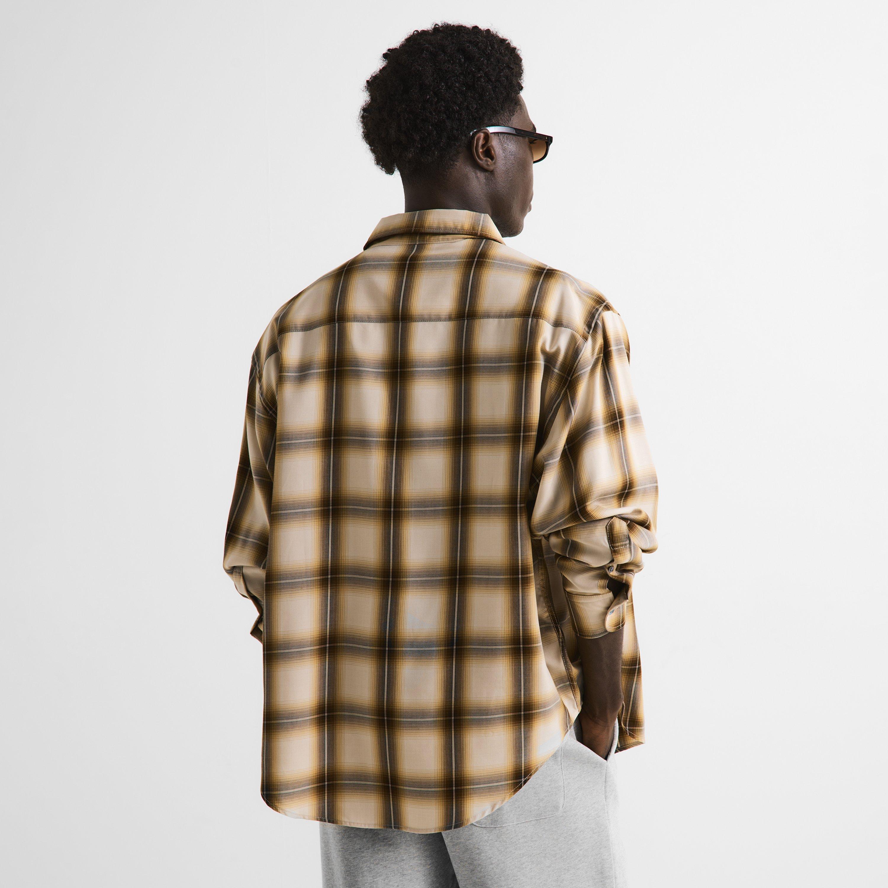 Beige/Caramel - Ami Paris - Men's Long Sleeve Patterned Shirt - 4