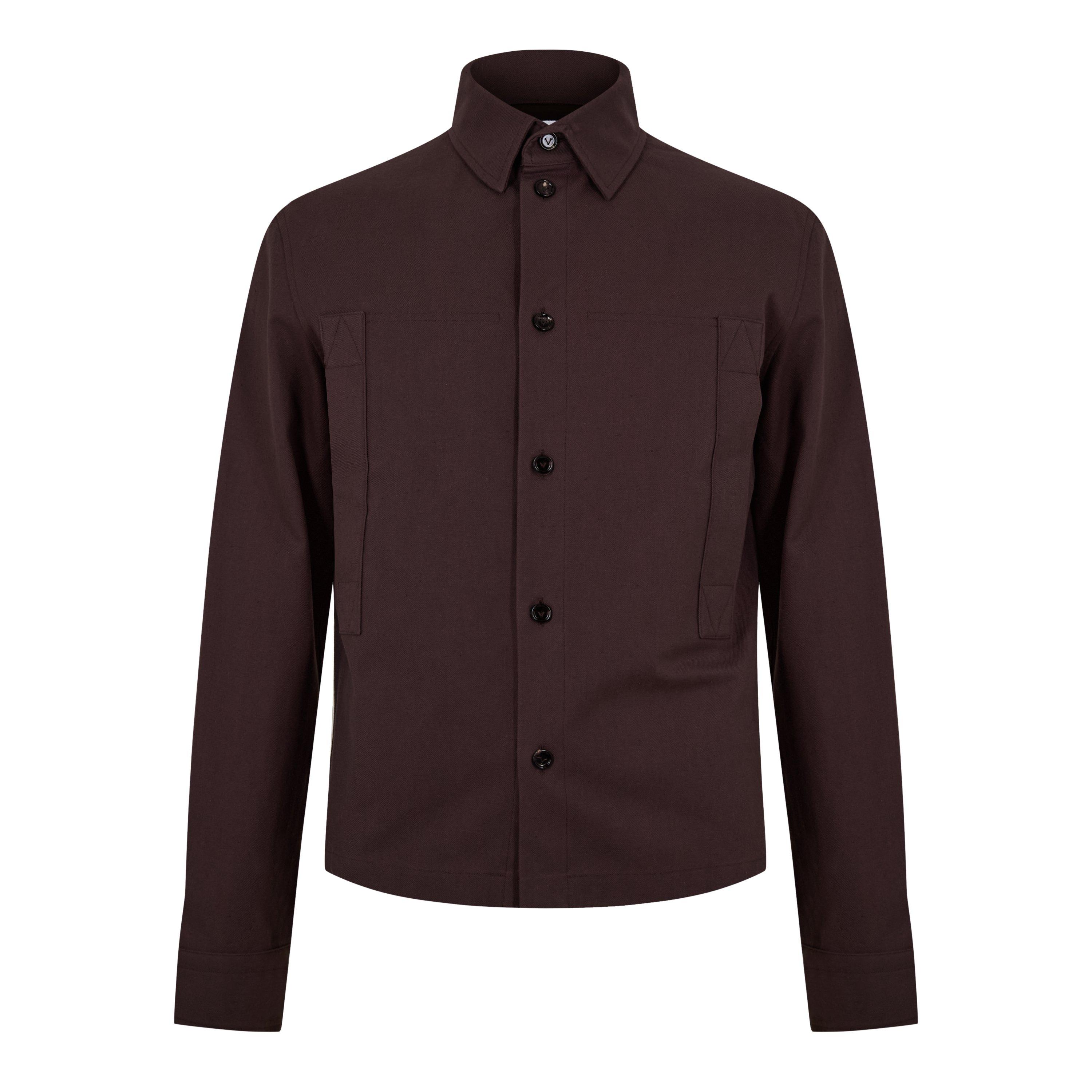 Ebony - Bottega Veneta - Men's Plain Long-Sleeve Shirt - 1