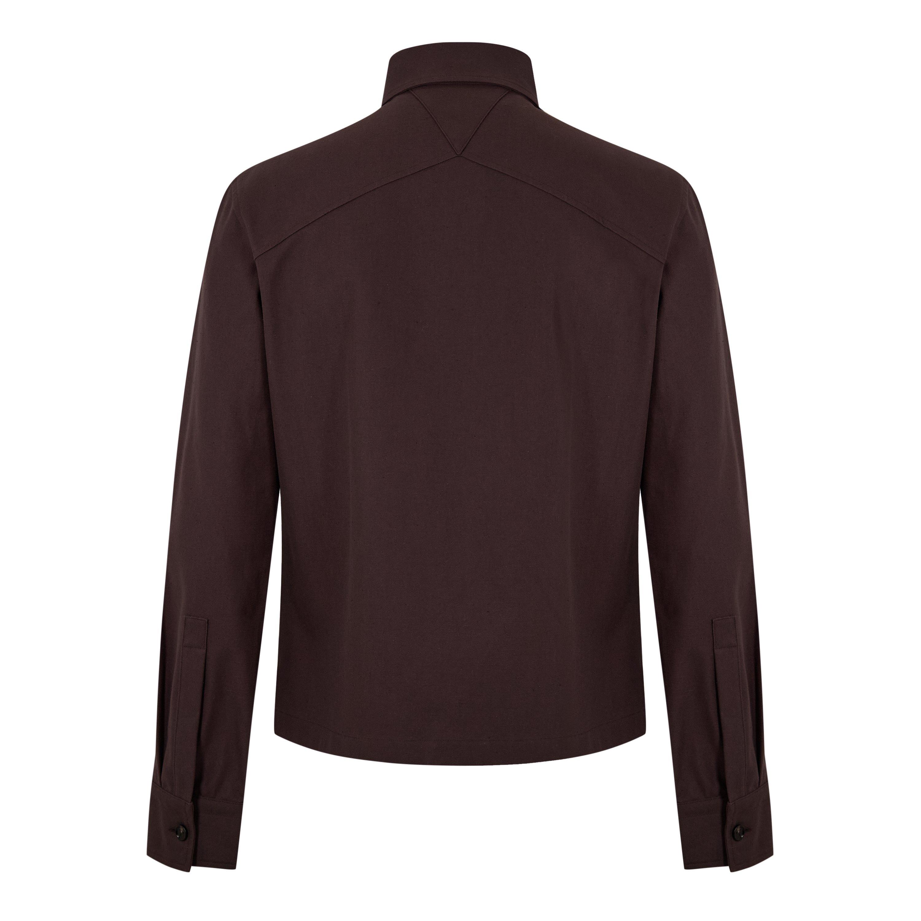 Ebony - Bottega Veneta - Men's Plain Long-Sleeve Shirt - 2