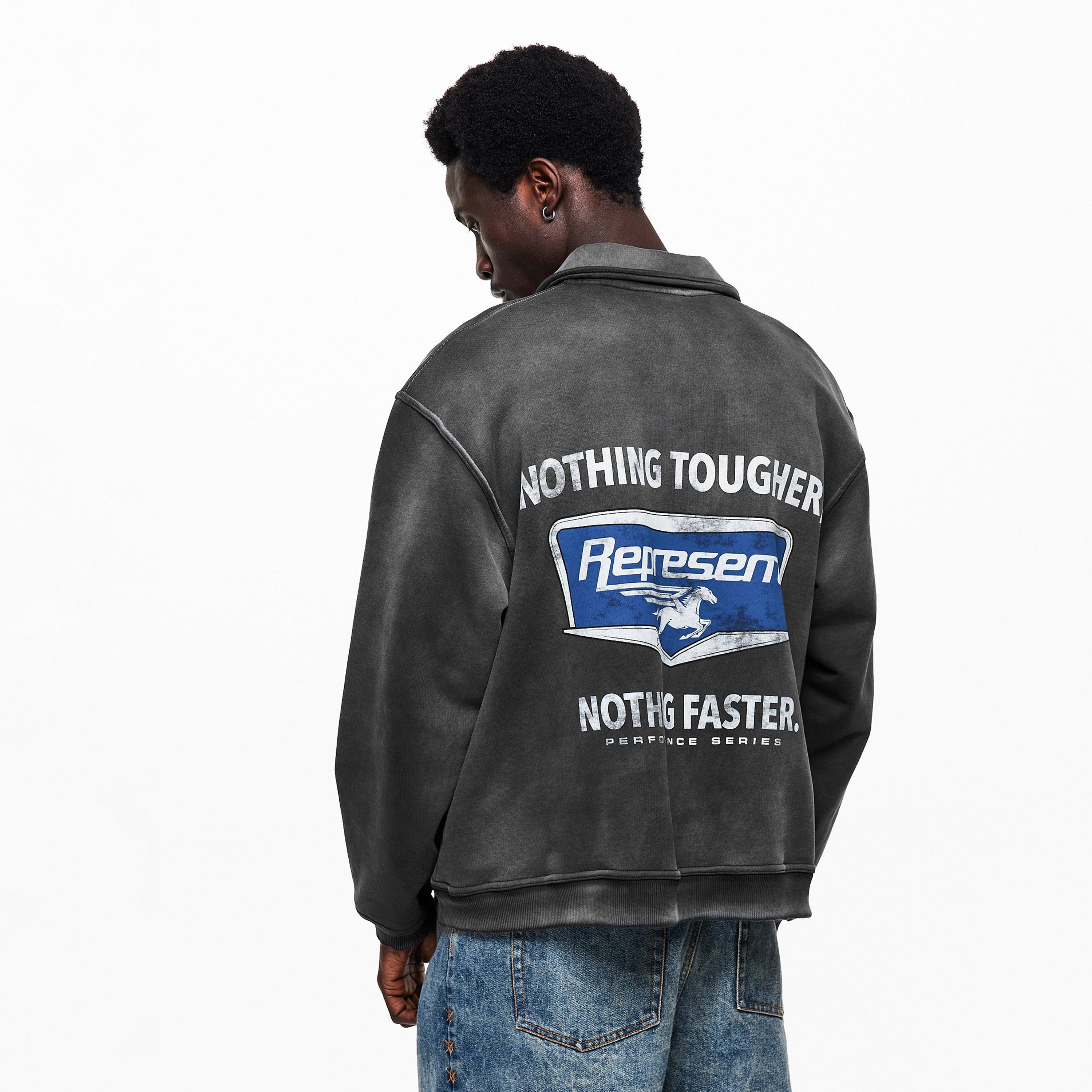 Stained Black - Represent - Men's Quarter Zip Fleece - 4