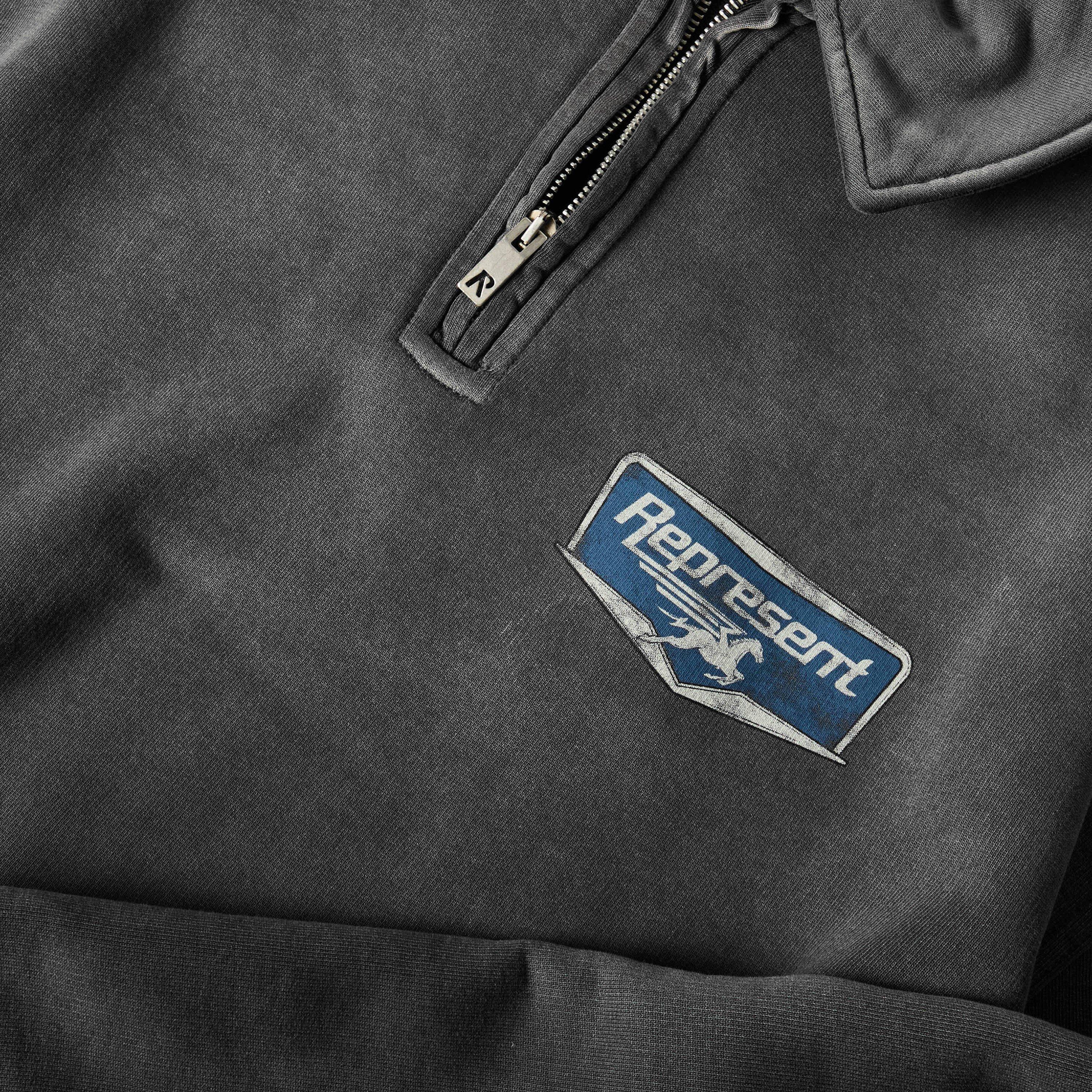 Stained Black - Represent - Men's Quarter Zip Fleece - 5